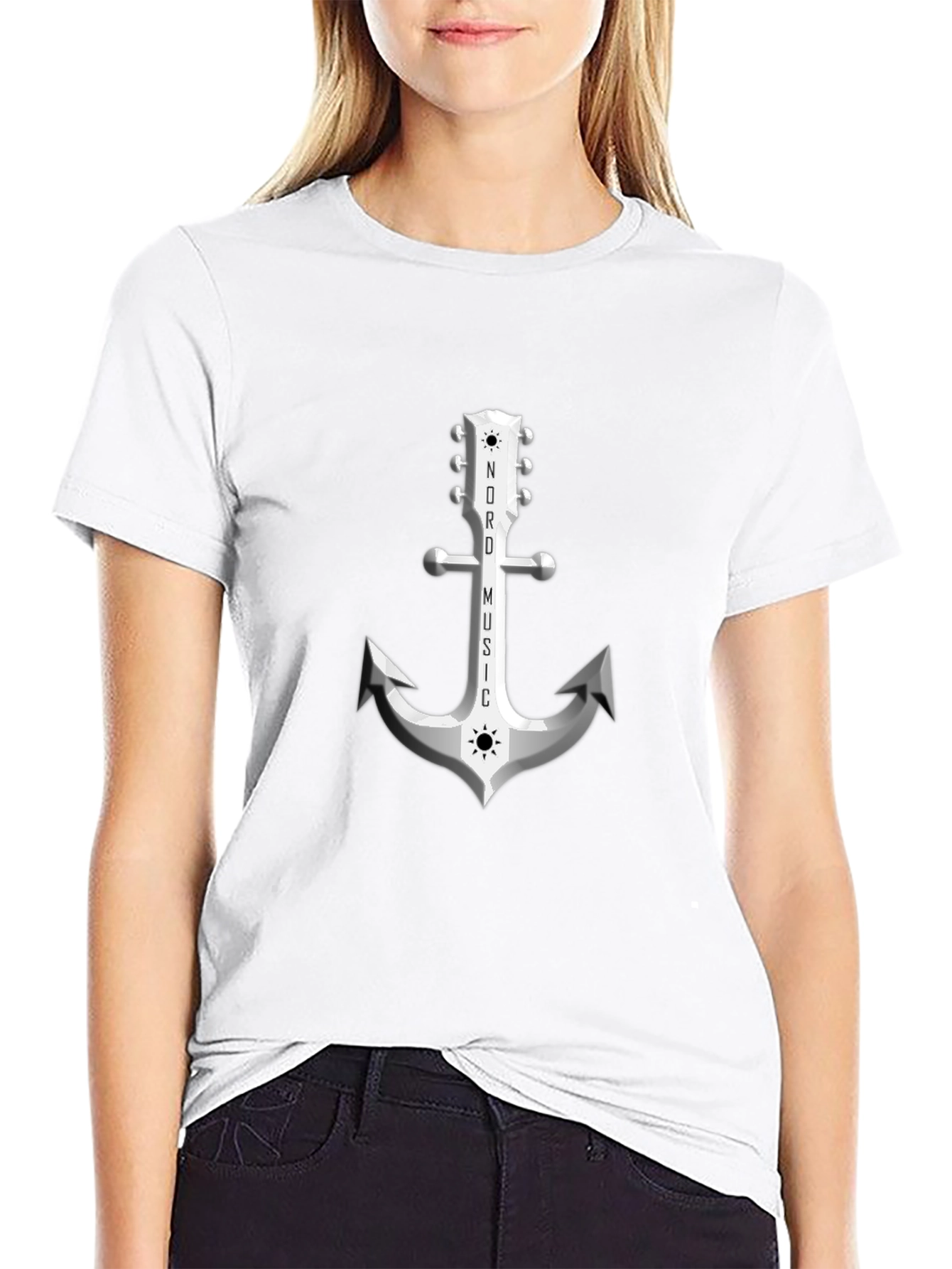 Nord Music Anchor Guitar Graphic Tee