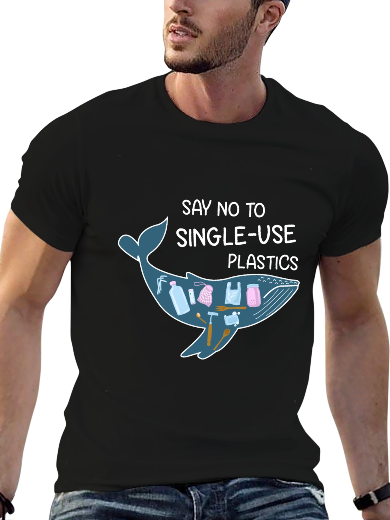 Say No to Single Use Plastics Whale T-Shirt