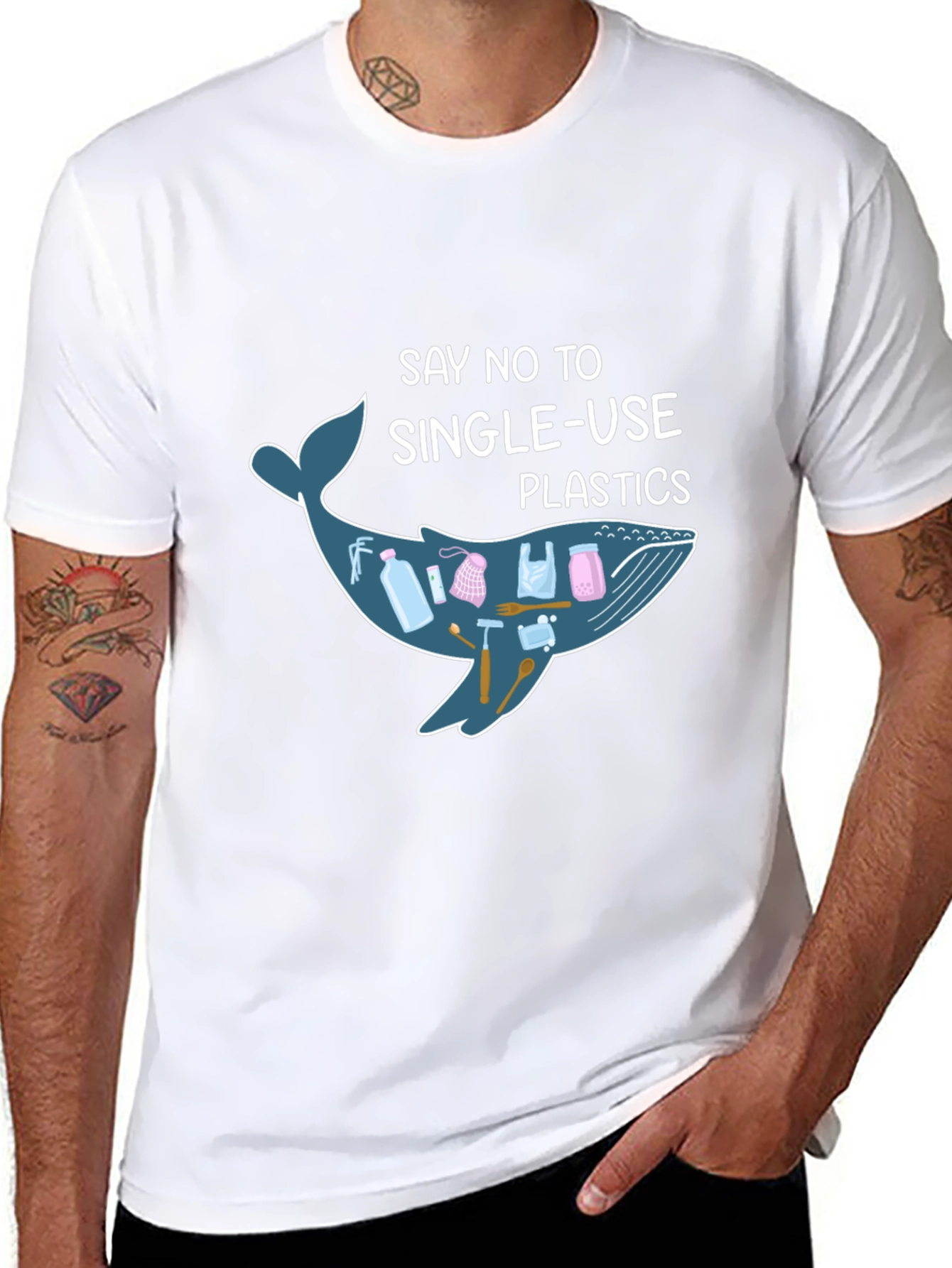 Say No to Single Use Plastics Whale T-Shirt