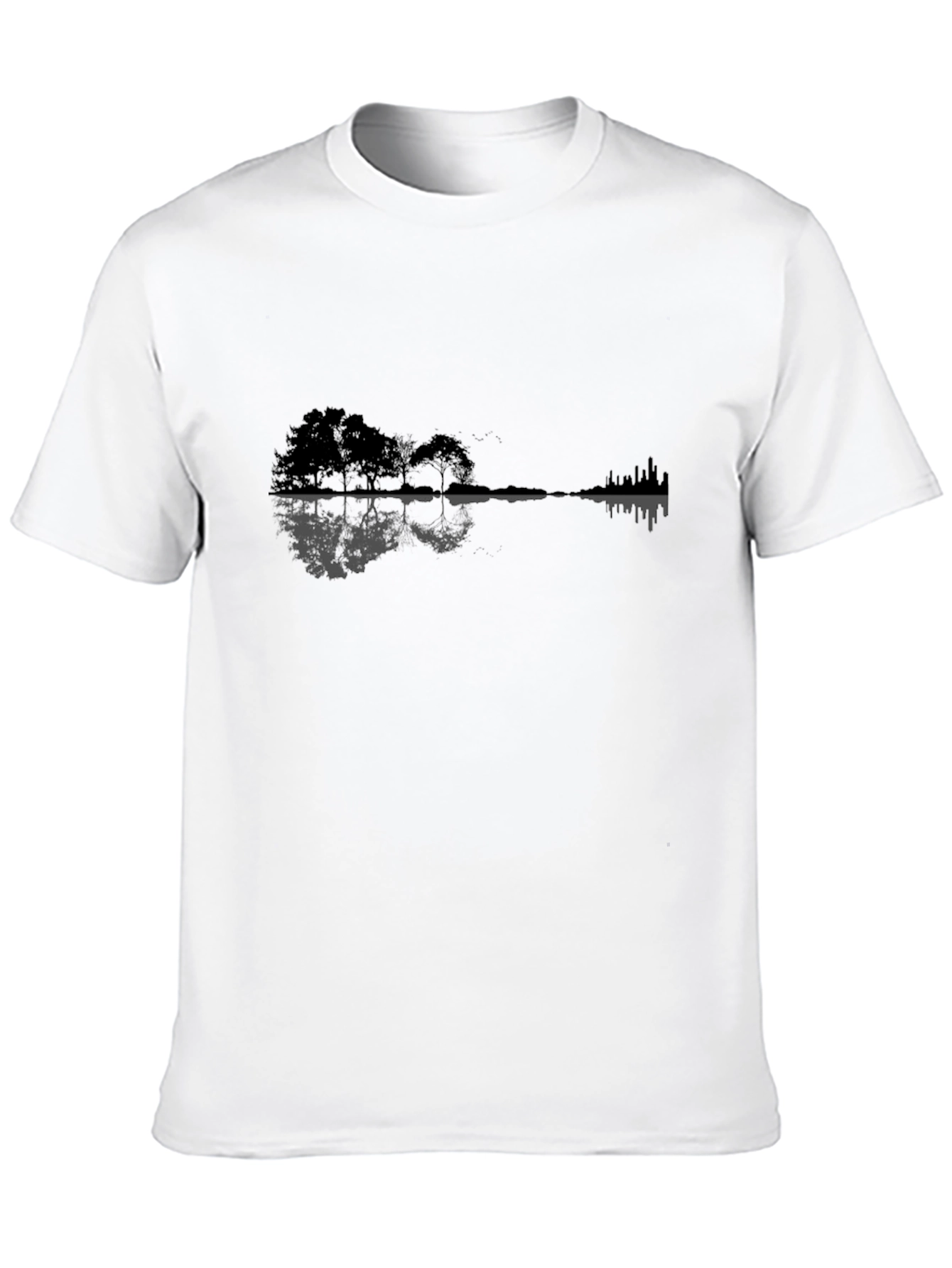 Guitar Landscape Graphic Tee - Black