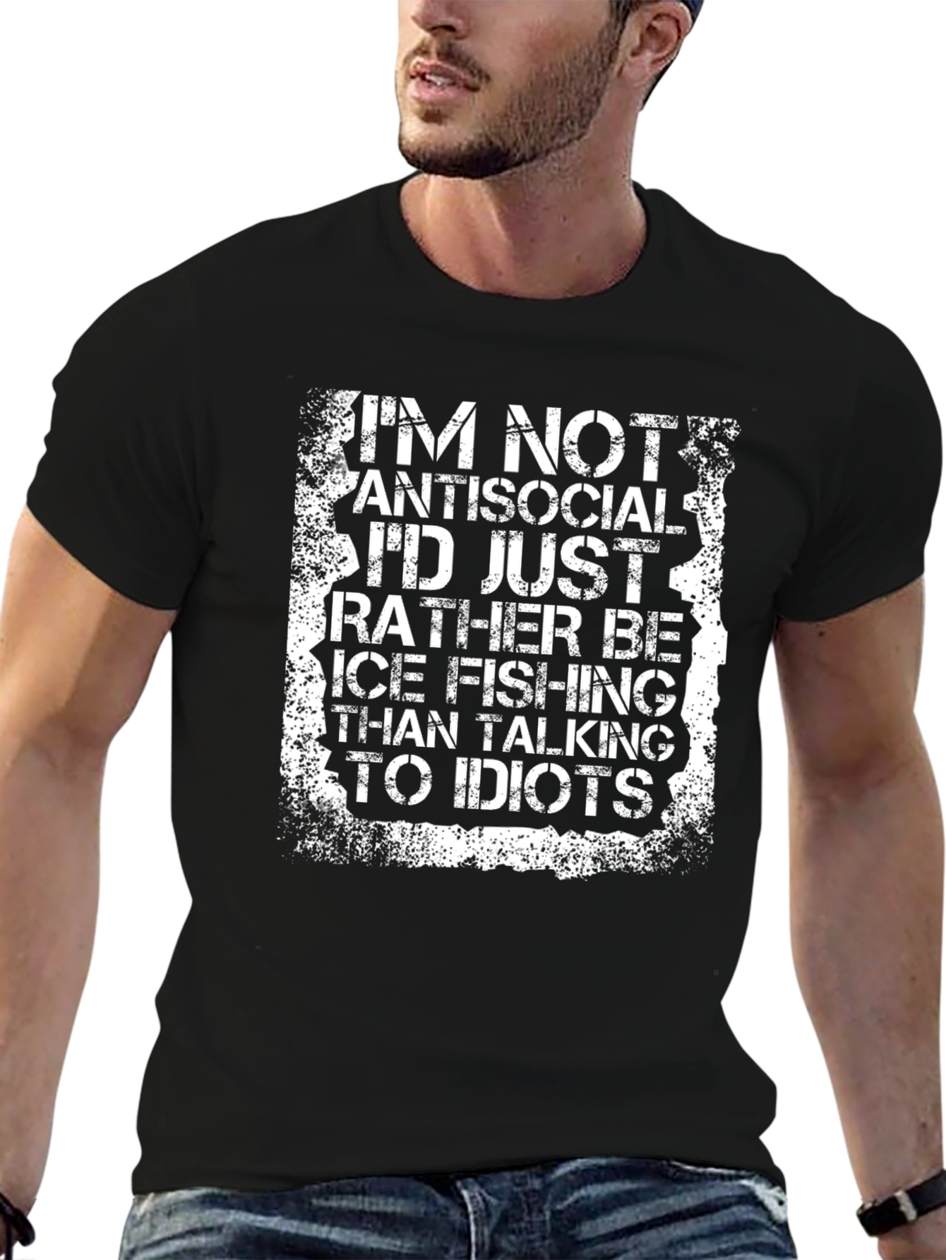 Im Not Antisocial Ice Fishing T-Shirt