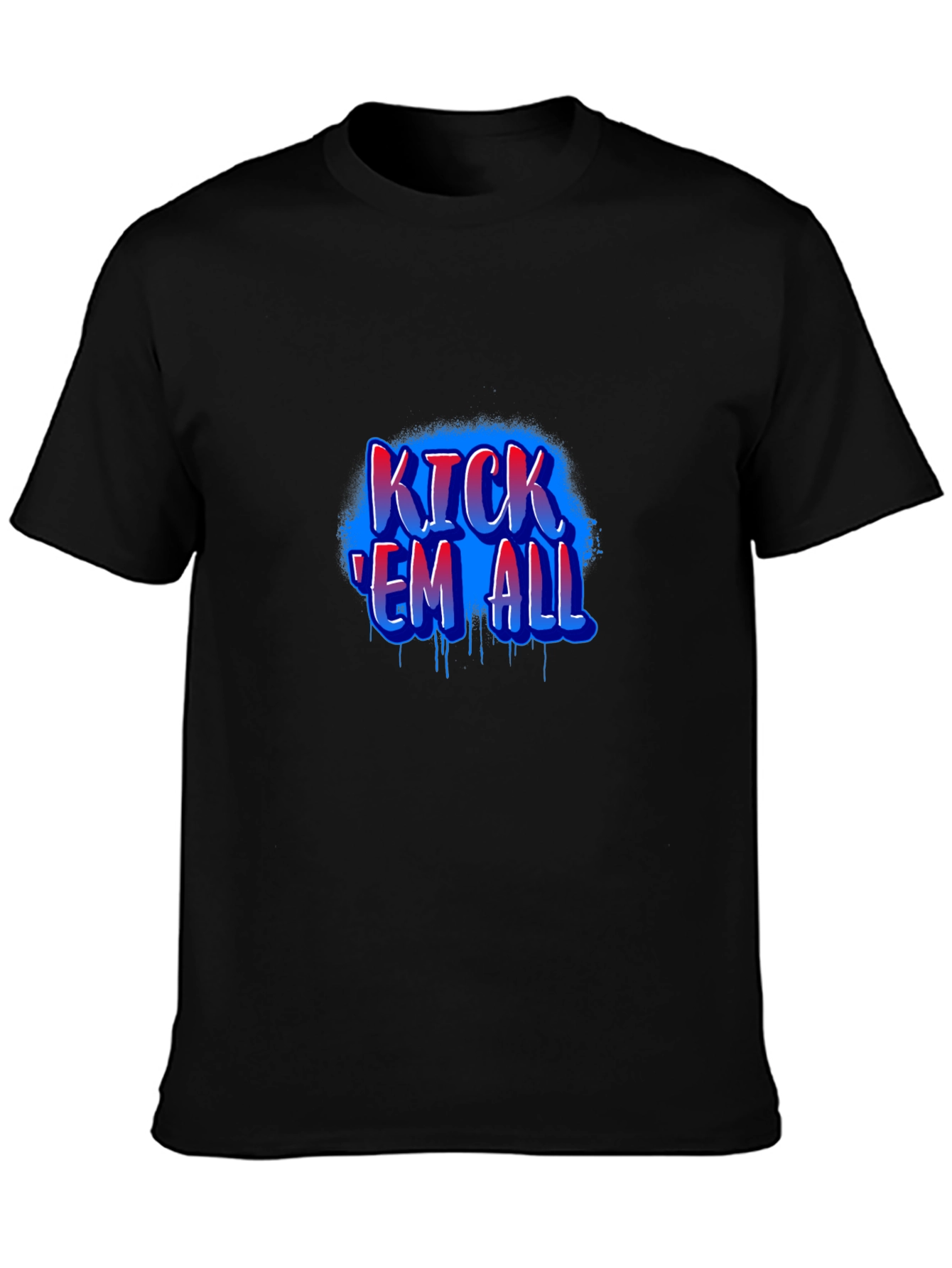 Kick Em All Graphic T-Shirt - Black