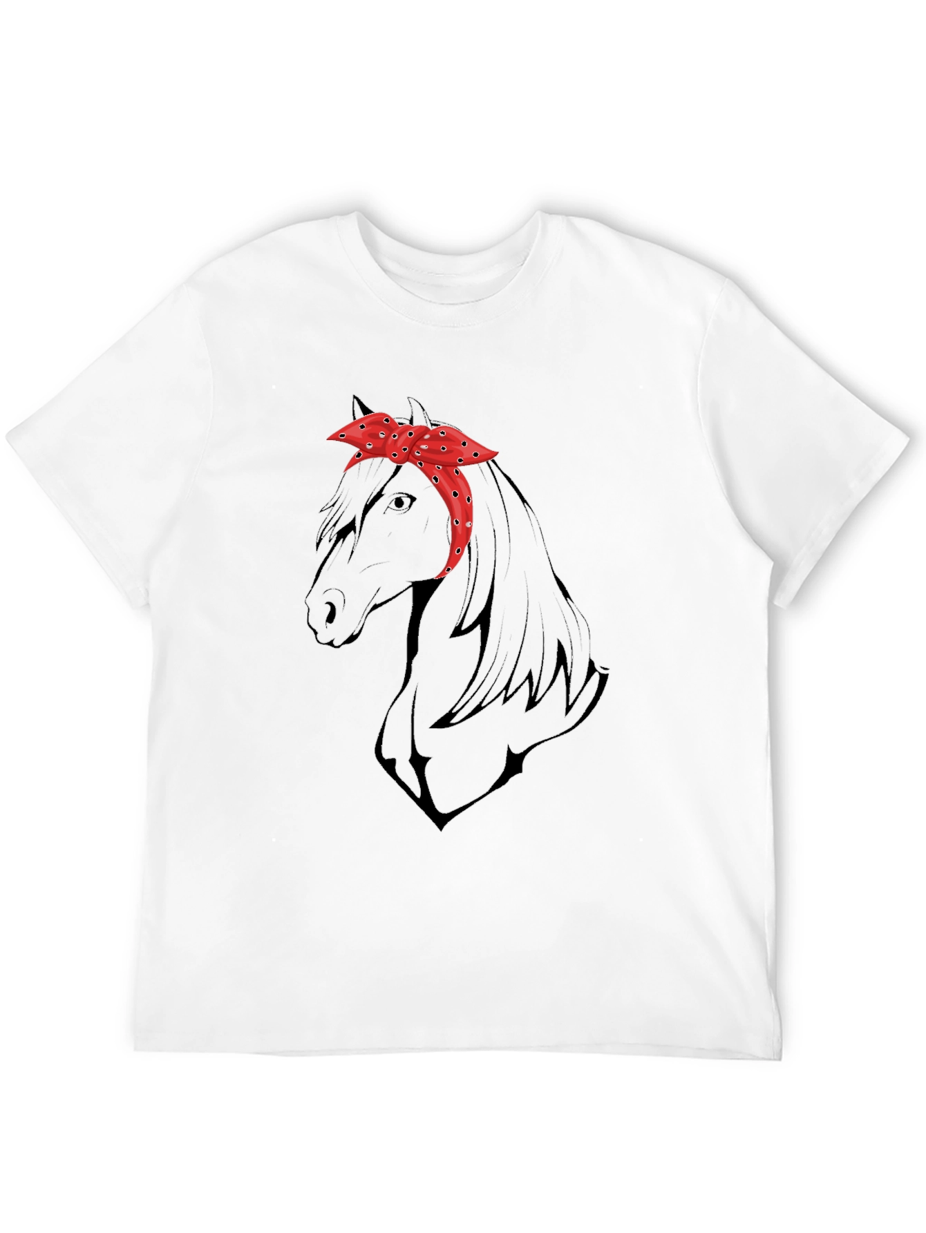 Horse Bandana Graphic T-Shirt - Stylish Casual Wear