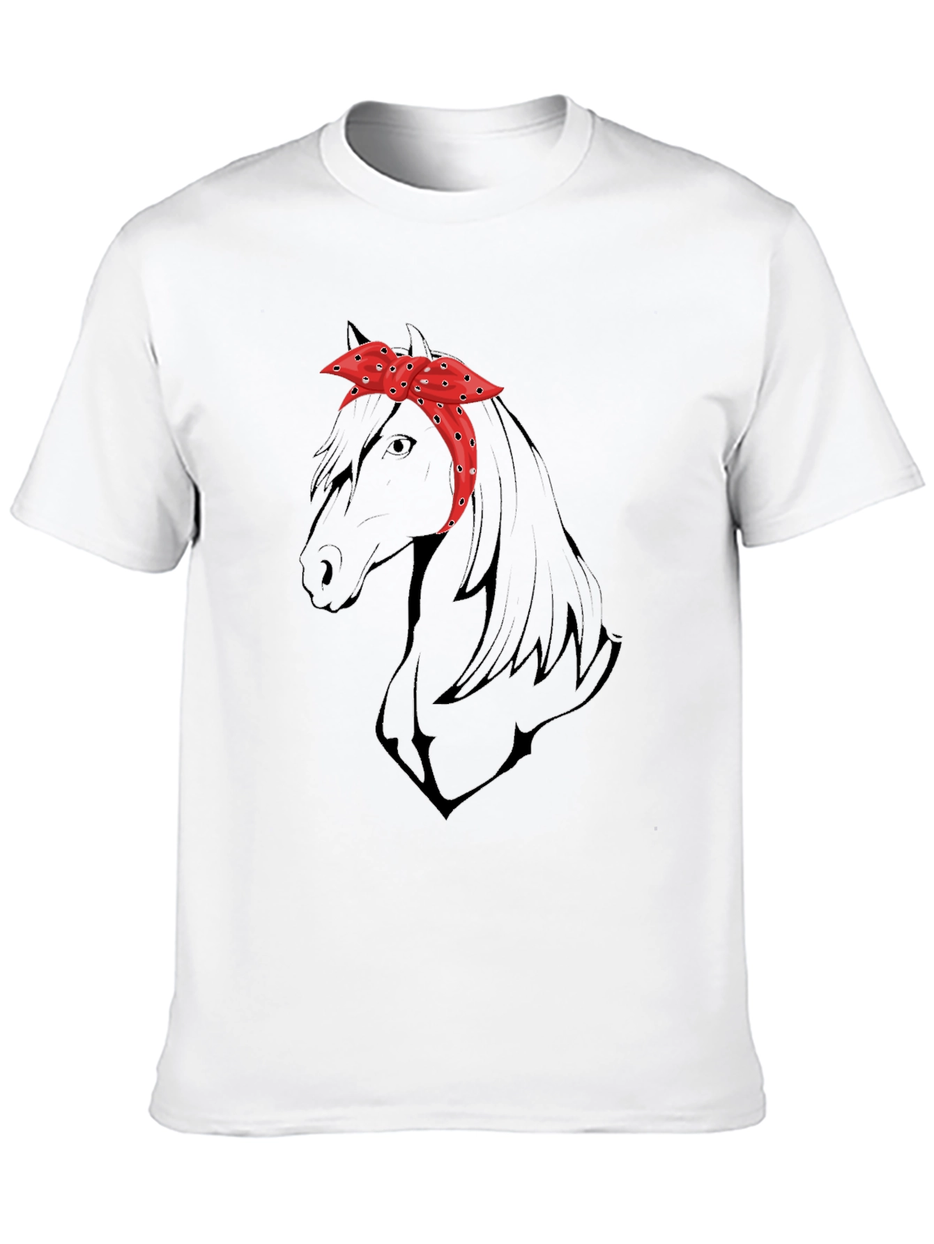 Horse Bandana Graphic T-Shirt - Stylish Casual Wear