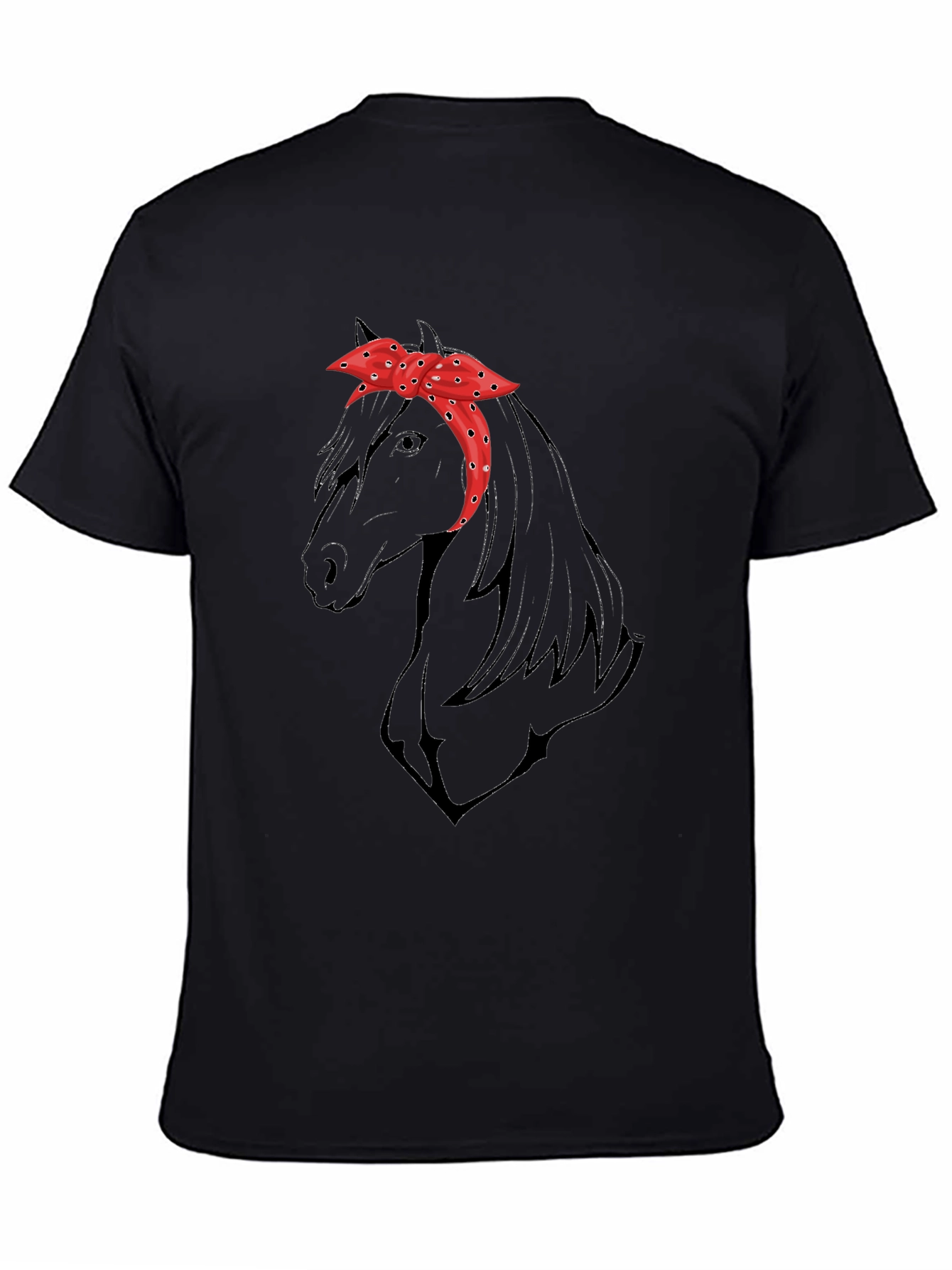Horse Bandana Graphic T-Shirt - Stylish Casual Wear