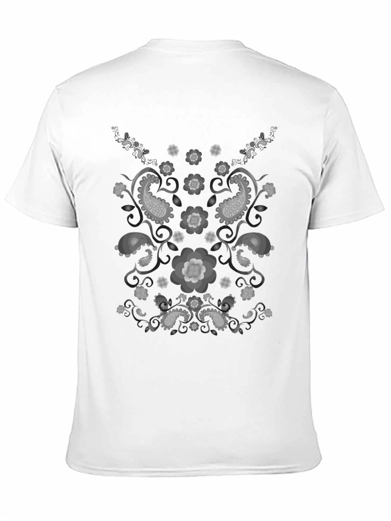 Paisley Graphic Print Black T-Shirt