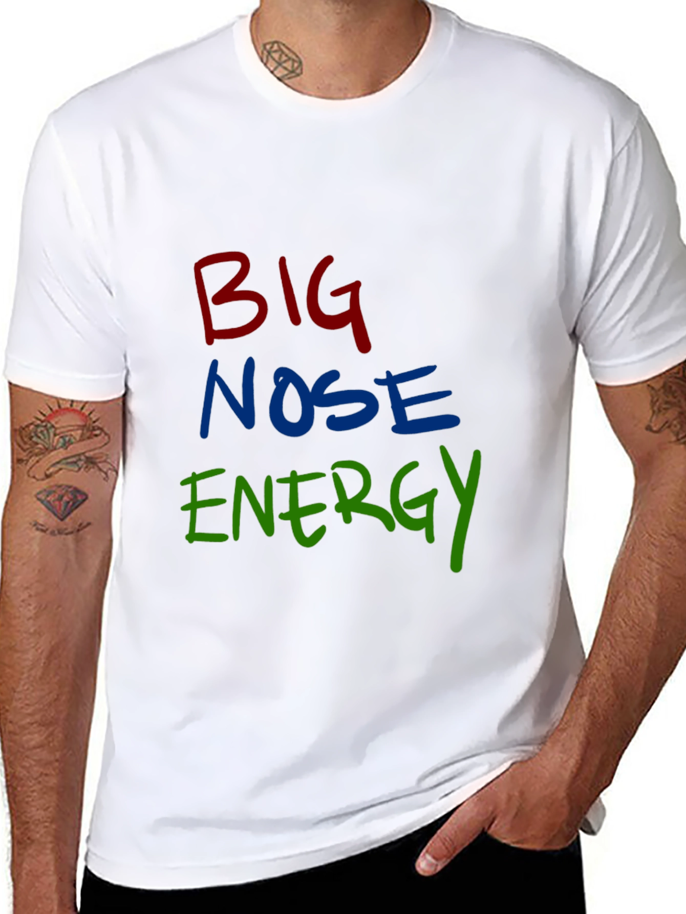 Big Nose Energy Black Graphic Tee