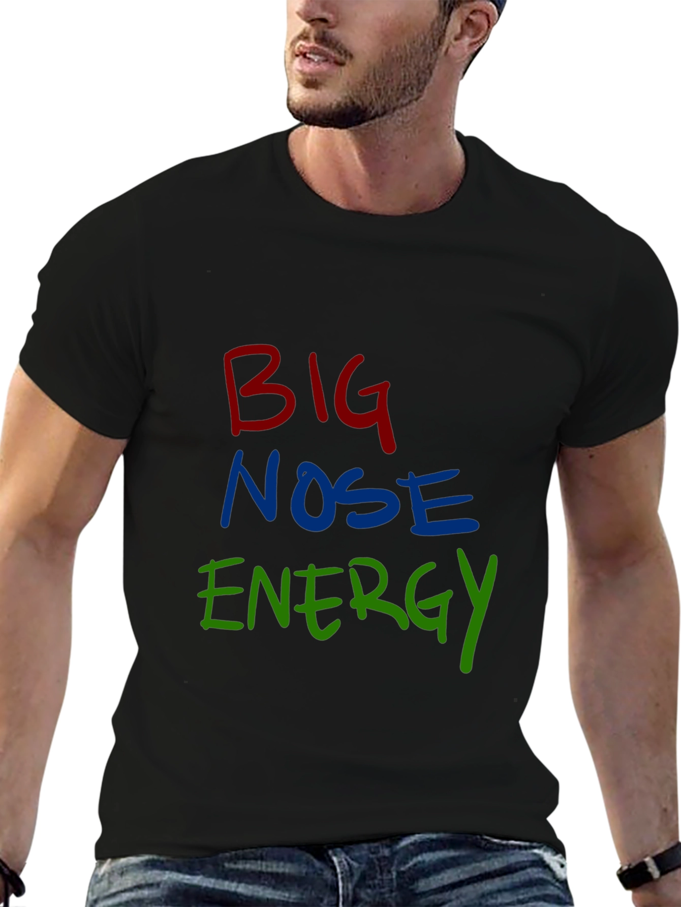 Big Nose Energy Black Graphic Tee