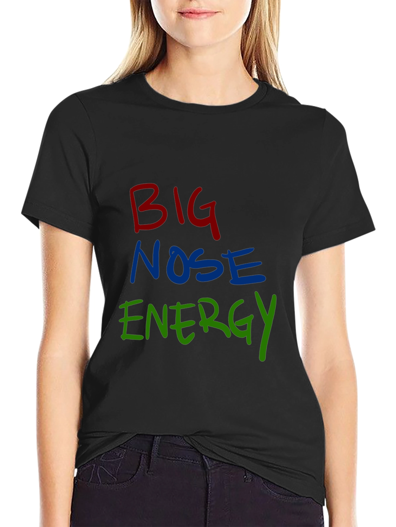 Big Nose Energy Black Graphic Tee