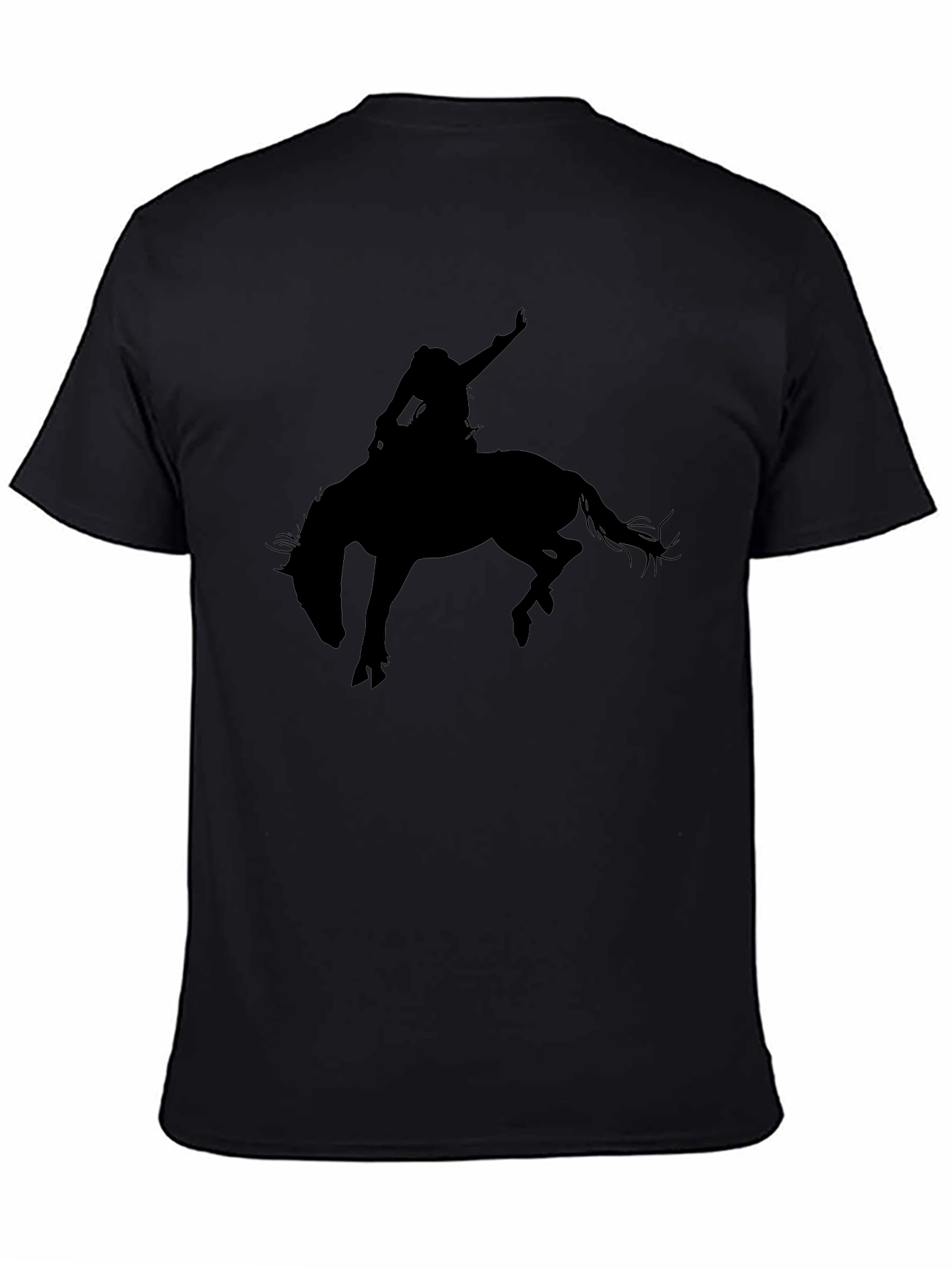 Black Rodeo Rider Graphic Tee - Western Style