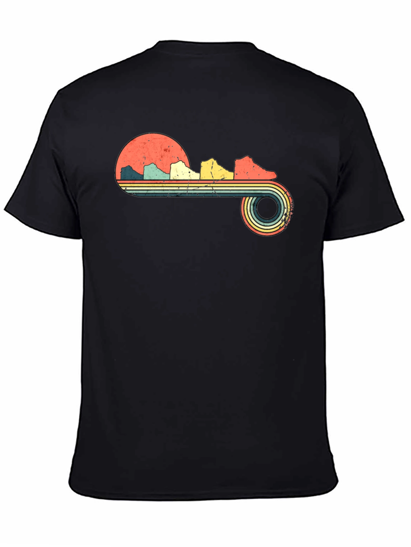 Retro Running Shoes Graphic Tee - Black