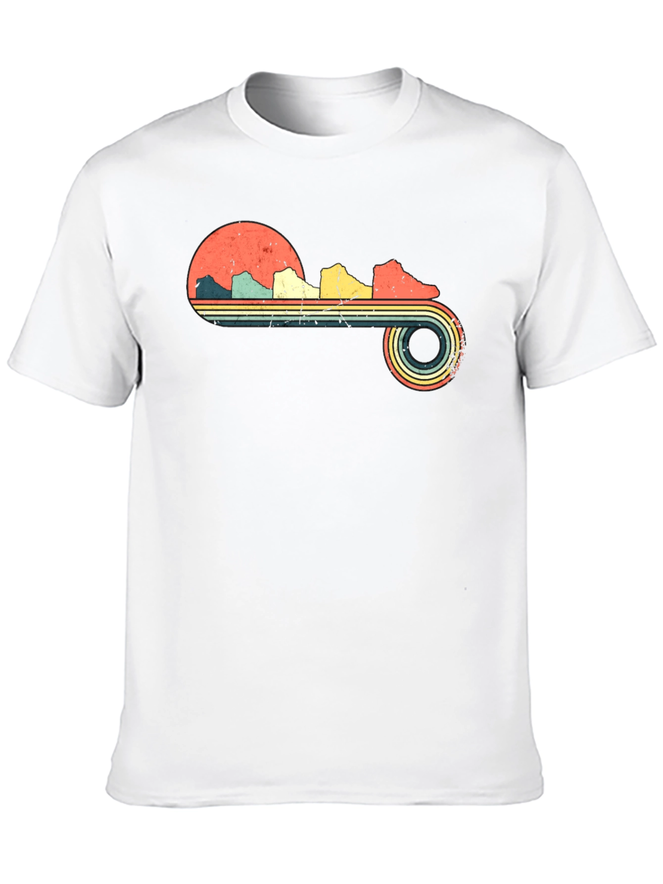 Retro Running Shoes Graphic Tee - Black