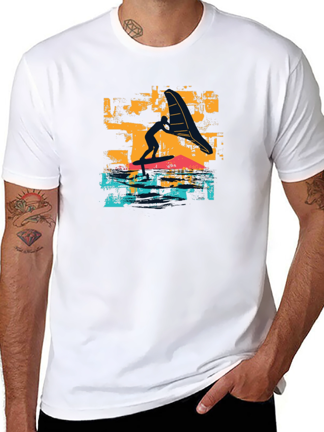 Surfer Graphic T-Shirt - Black
