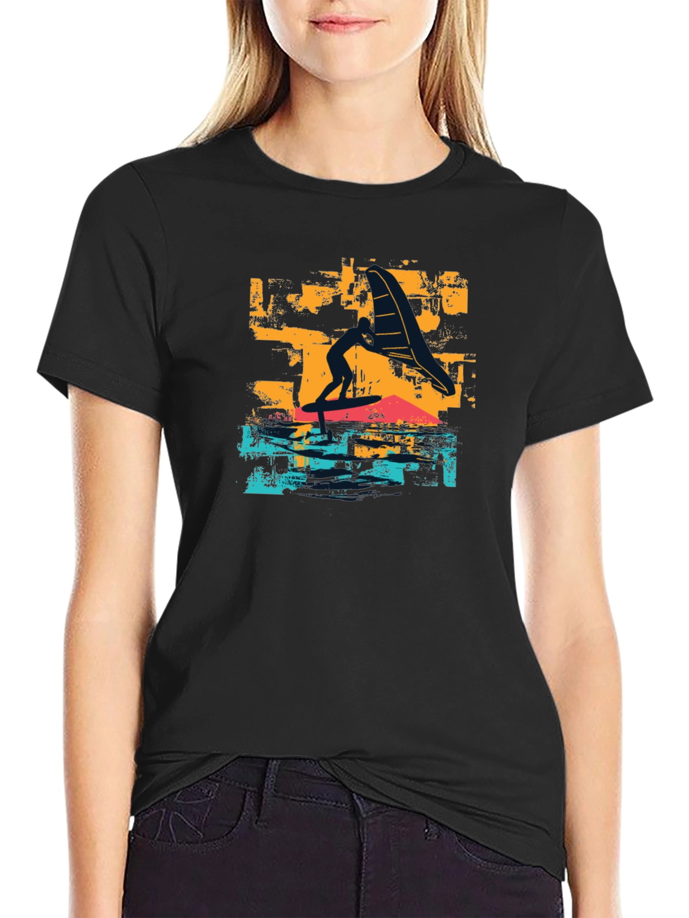 Surfer Graphic T-Shirt - Black