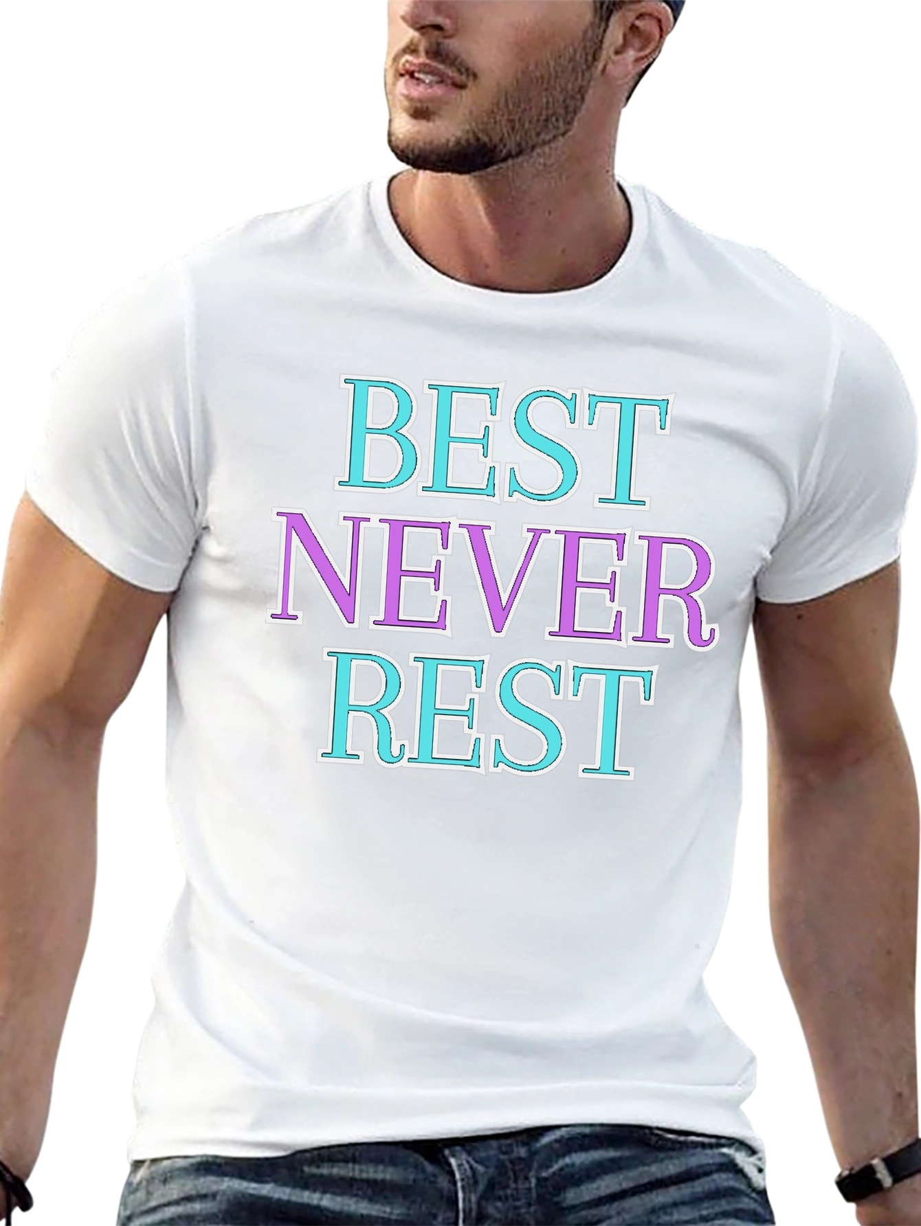 Best Never Rest Graphic Tee - Stylish Cotton T-Shirt