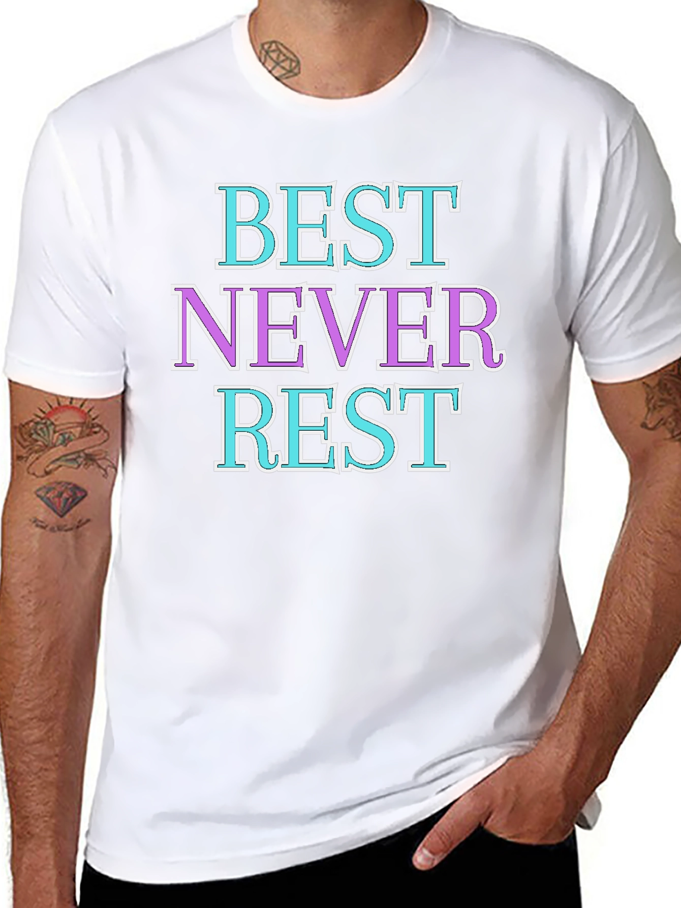 Best Never Rest Graphic Tee - Stylish Cotton T-Shirt