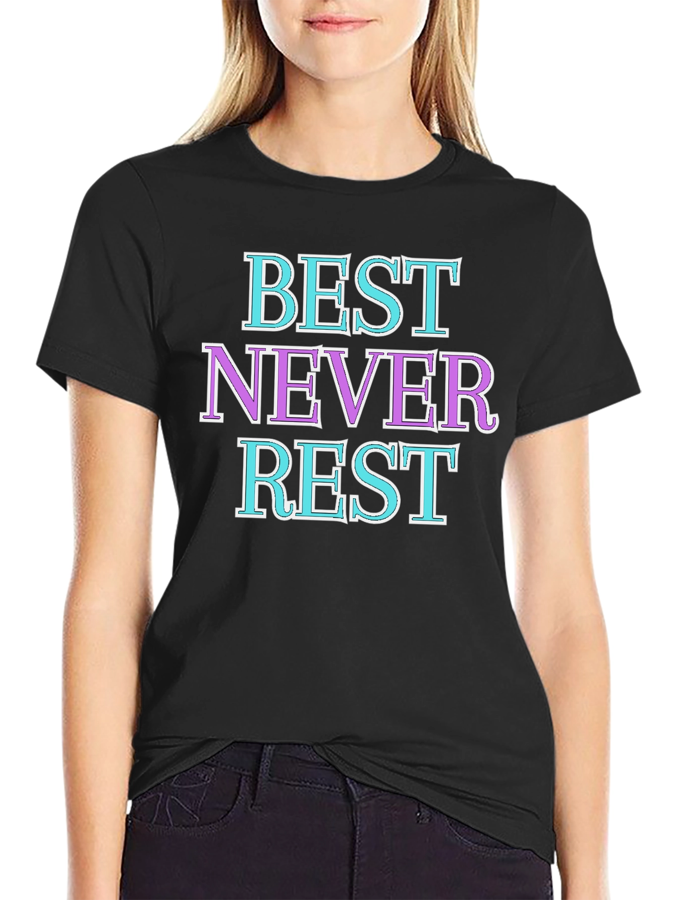 Best Never Rest Graphic Tee - Stylish Cotton T-Shirt
