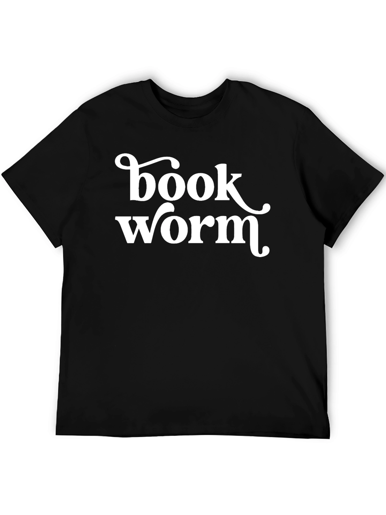 Bookworm Graphic T-Shirt - Black Cotton Tee