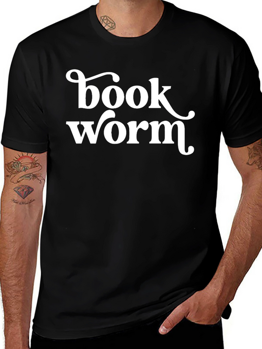 Bookworm Graphic T-Shirt - Black Cotton Tee