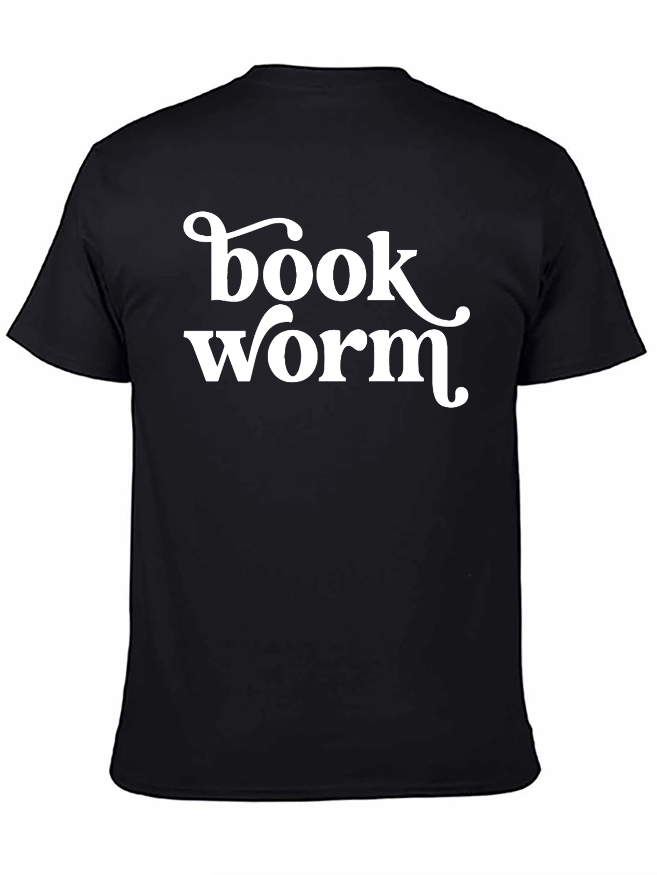 Bookworm Graphic T-Shirt - Black Cotton Tee