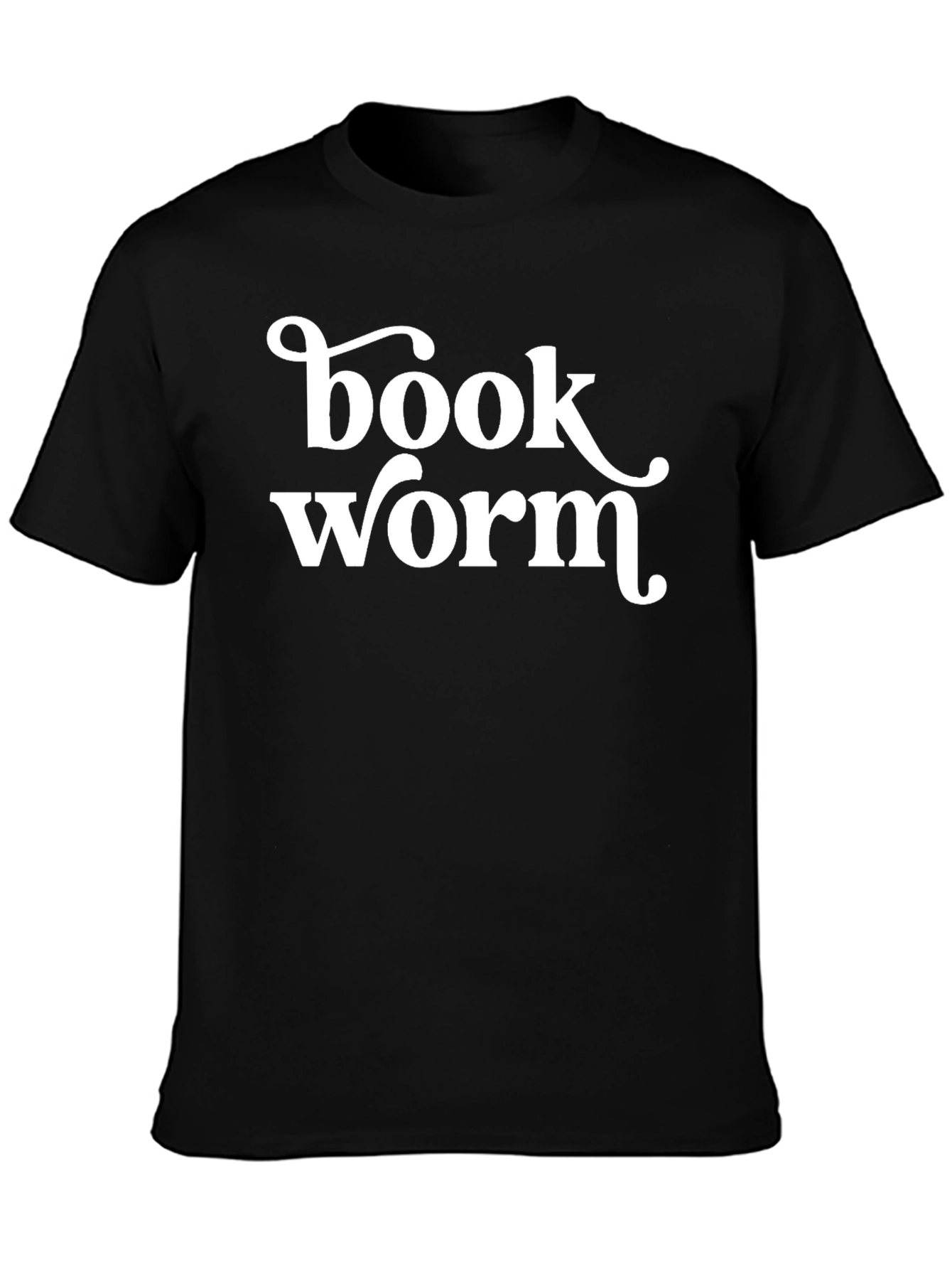 Bookworm Graphic T-Shirt - Black Cotton Tee