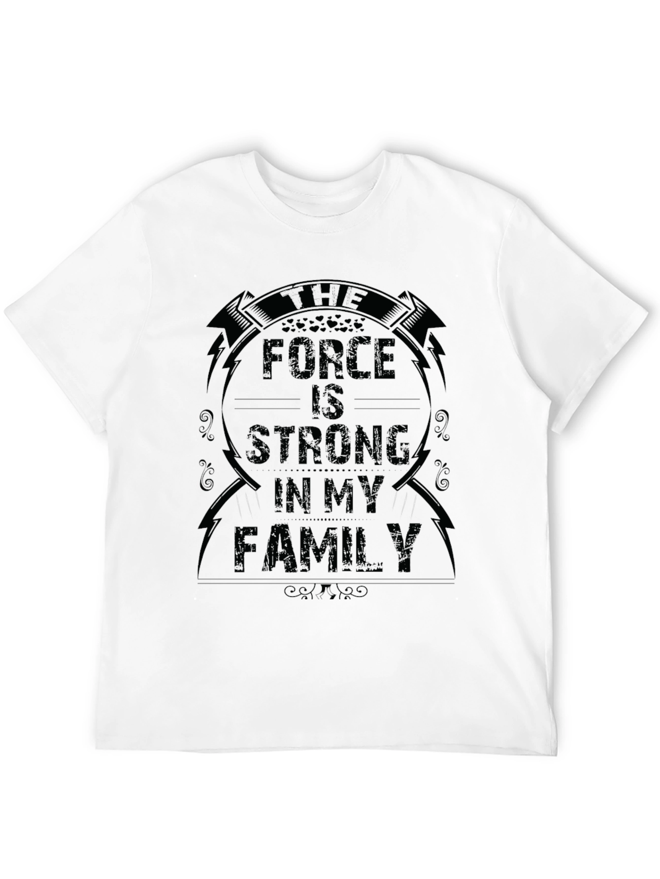 Force Is Strong In My Family Black T-Shirt
