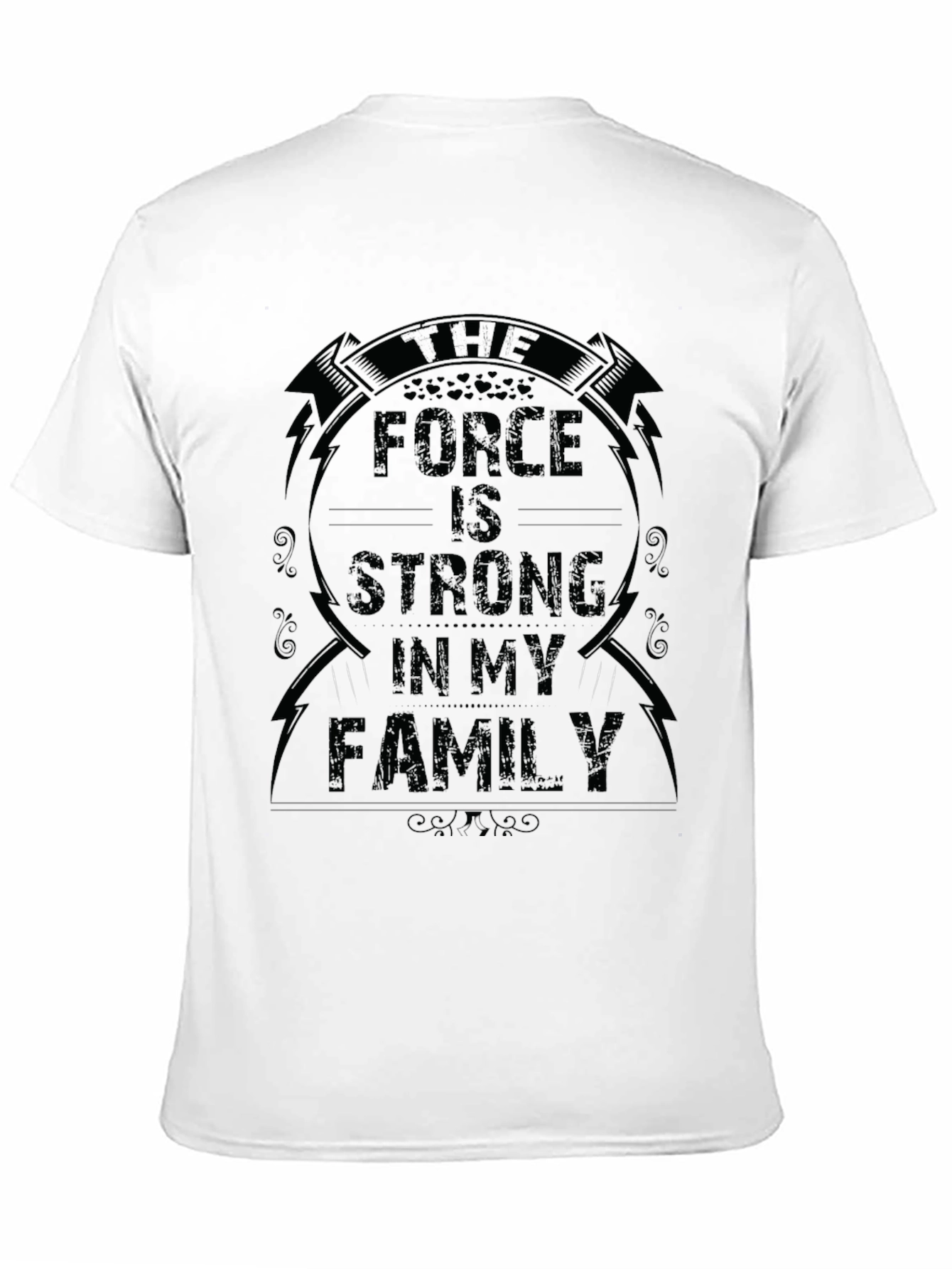 Force Is Strong In My Family Black T-Shirt