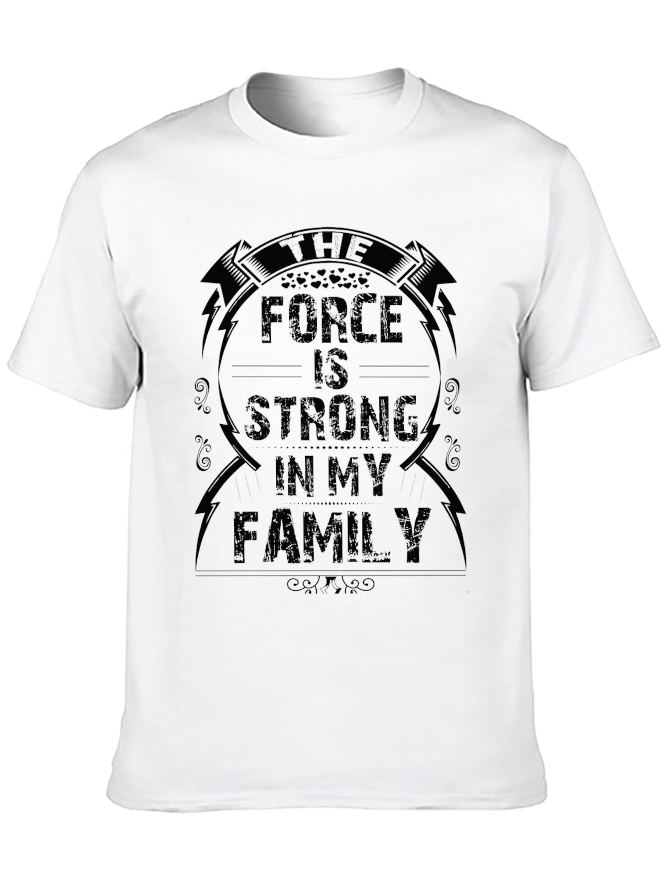Force Is Strong In My Family Black T-Shirt