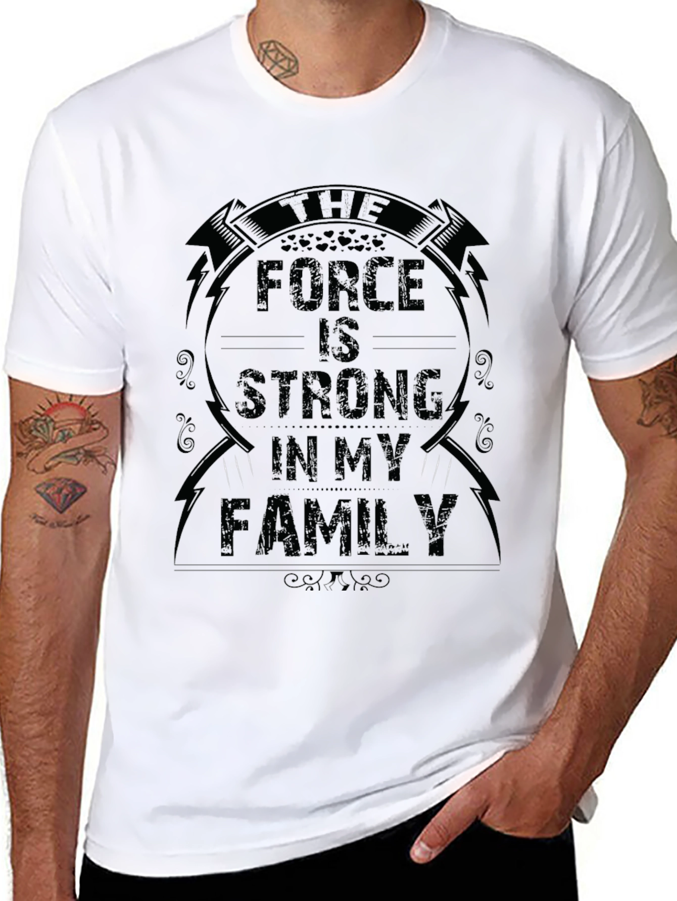 Force Is Strong In My Family Black T-Shirt