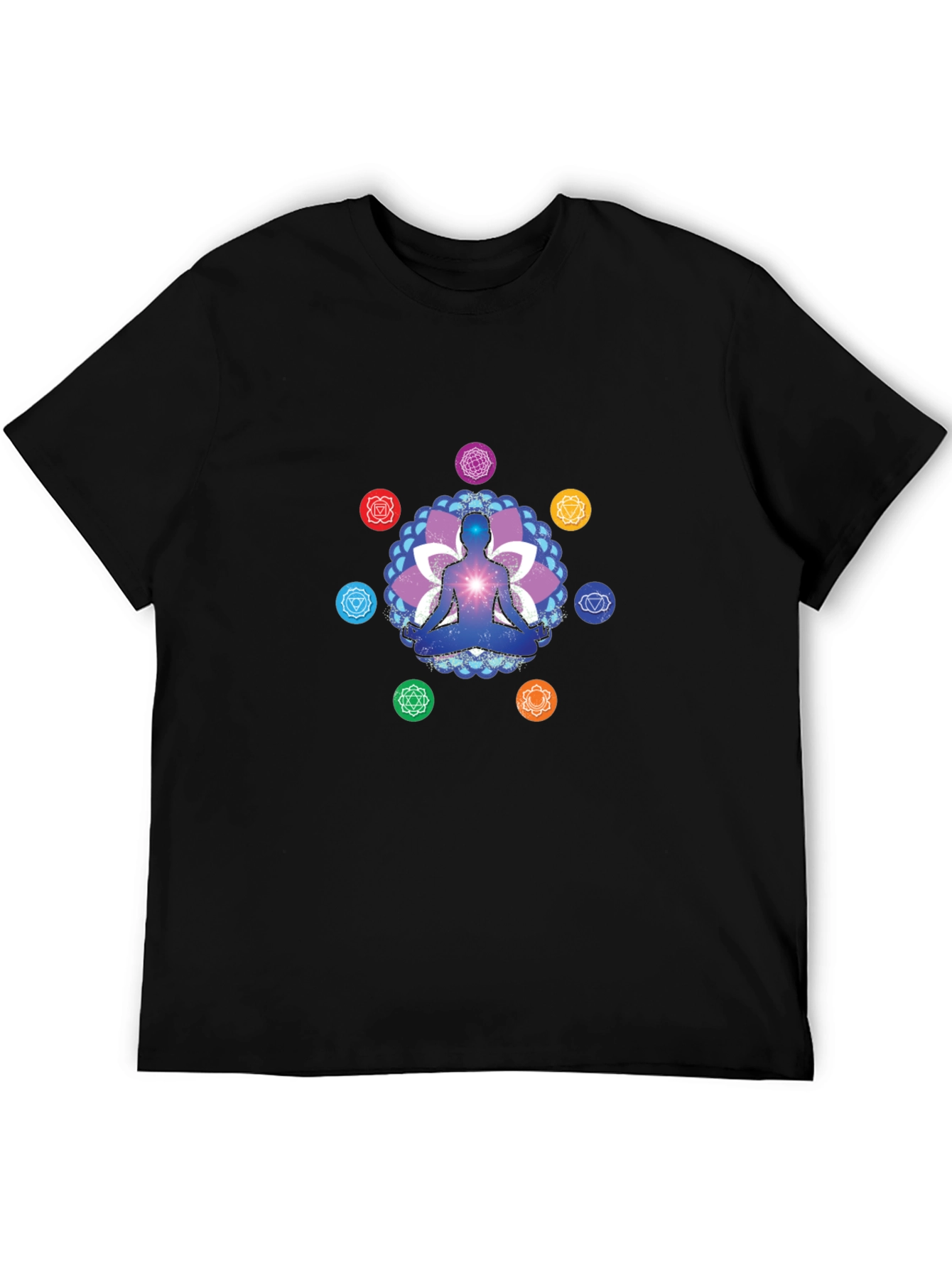 Chakra Meditation Graphic Tee - Spiritual T-Shirt