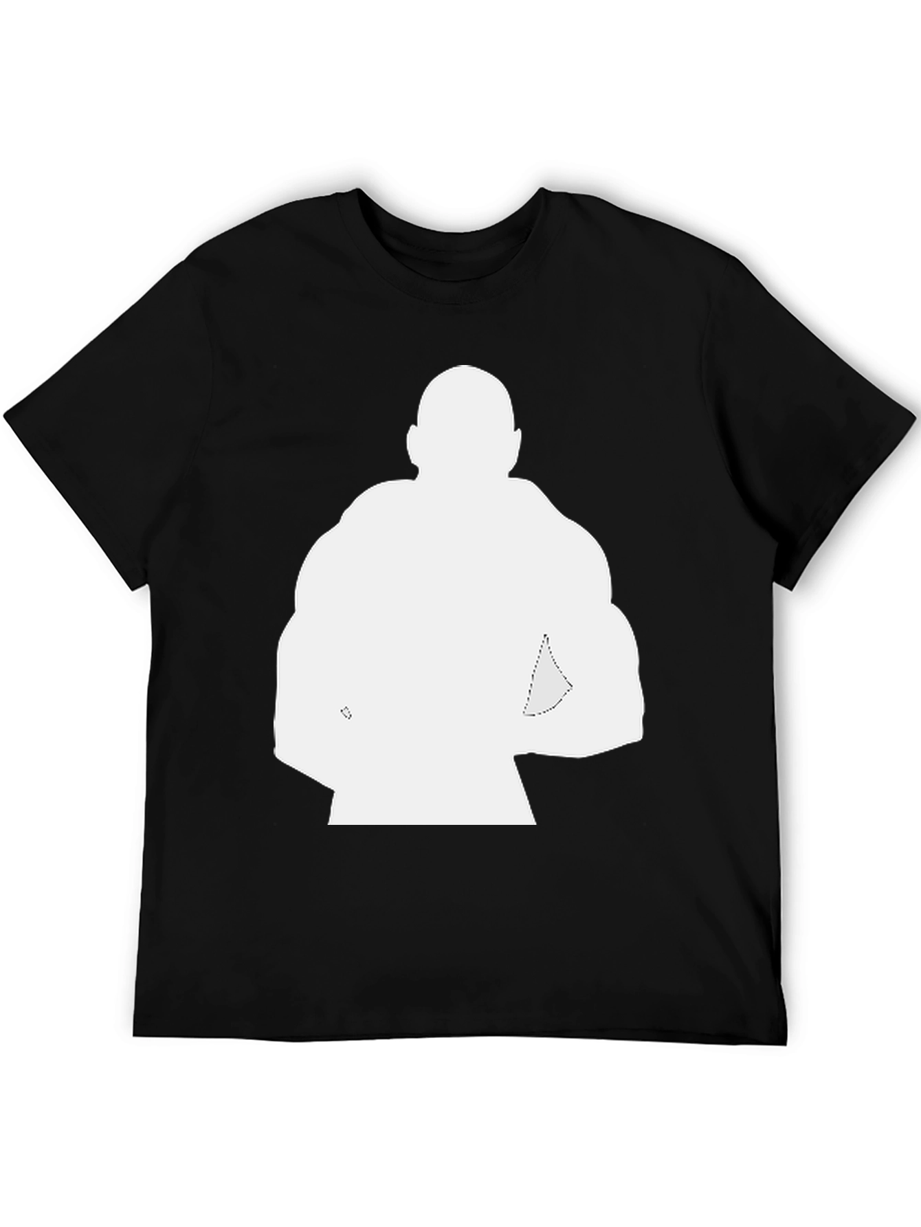 Black T-Shirt with Bodybuilder Silhouette