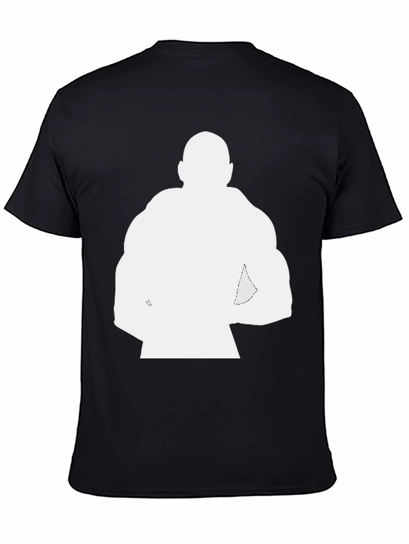 Black T-Shirt with Bodybuilder Silhouette