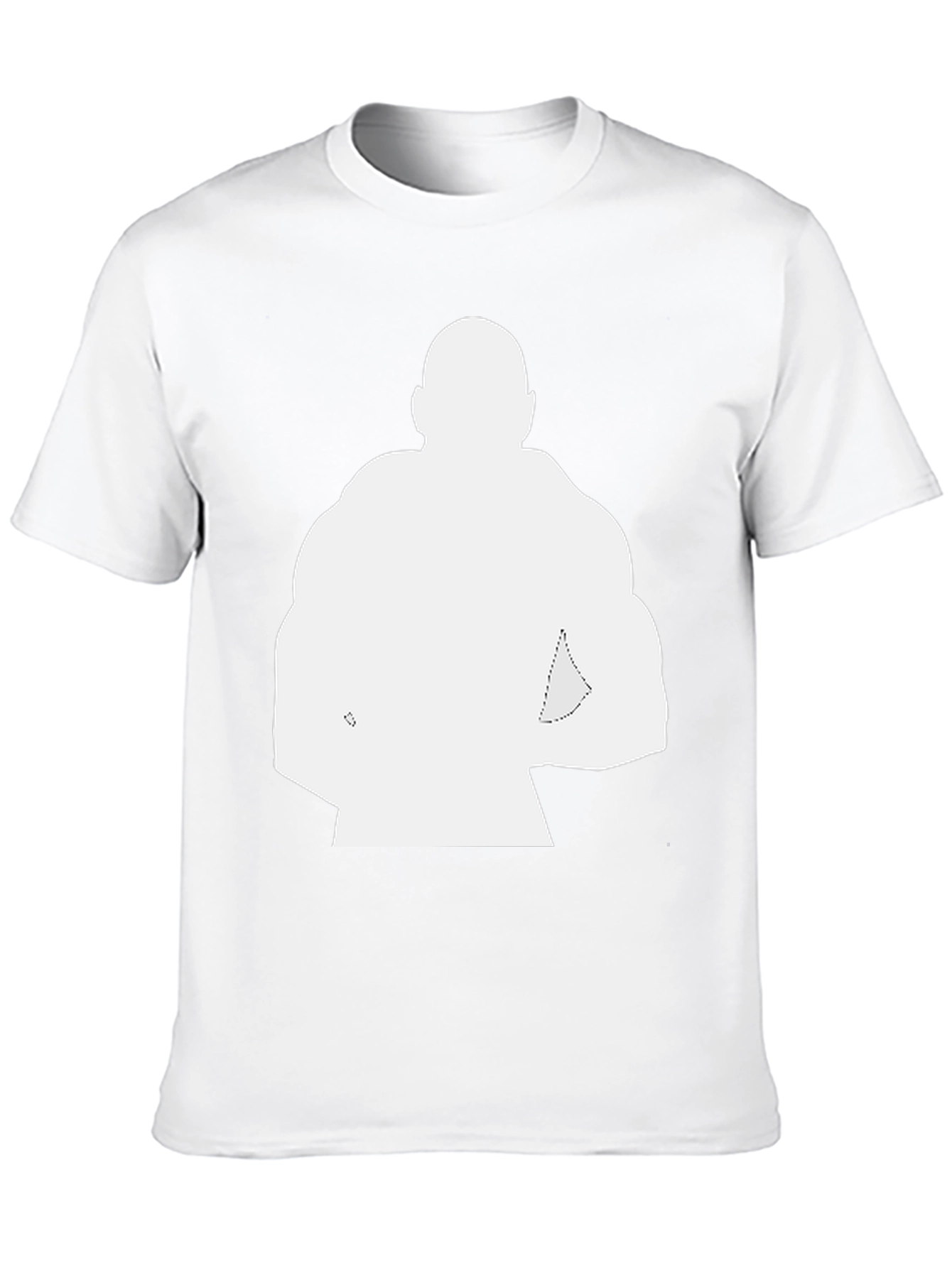Black T-Shirt with Bodybuilder Silhouette