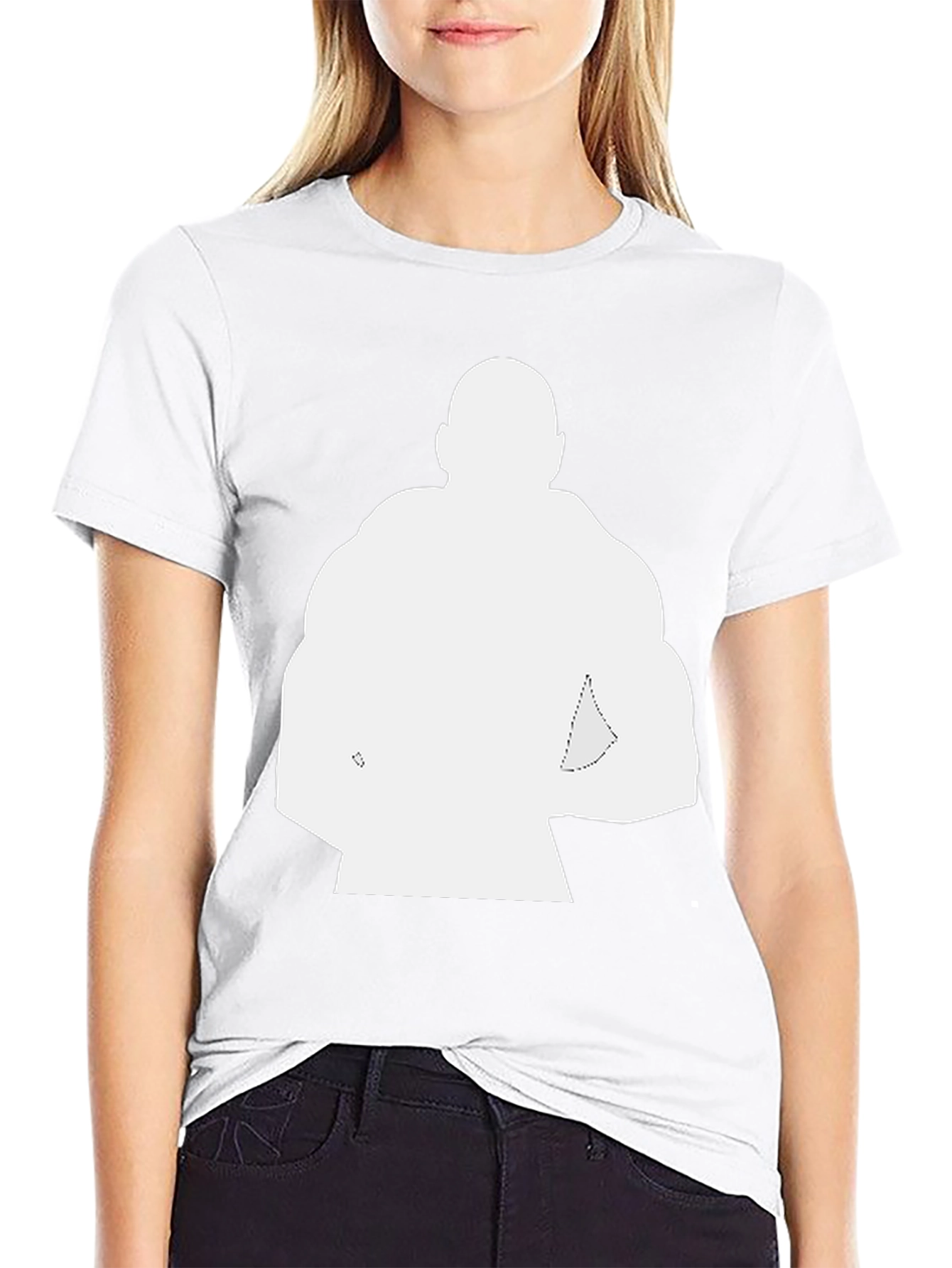 Black T-Shirt with Bodybuilder Silhouette