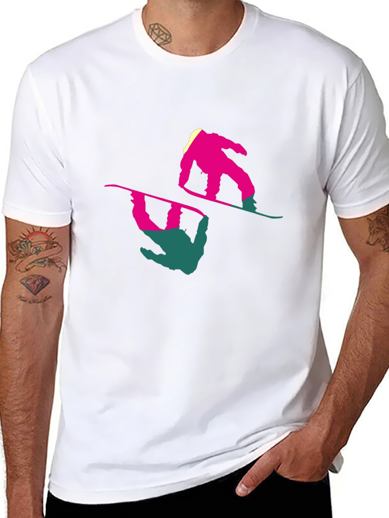 Retro Snowboarder T-Shirt - Cool Graphic Tee