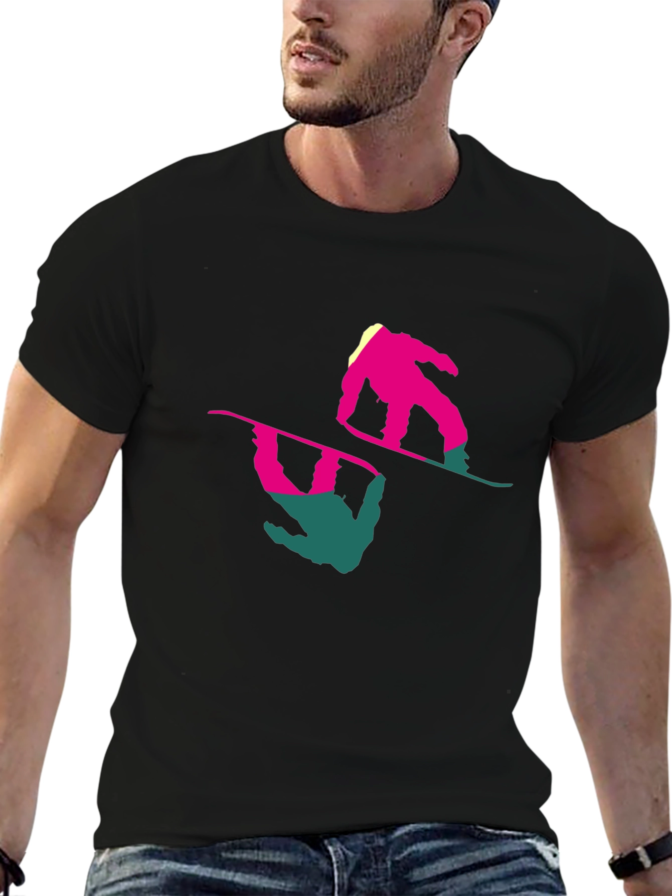 Retro Snowboarder T-Shirt - Cool Graphic Tee