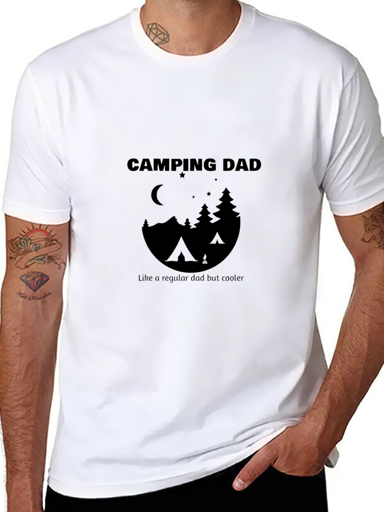 Camping Dad T-Shirt - Cooler Than the Average Dad