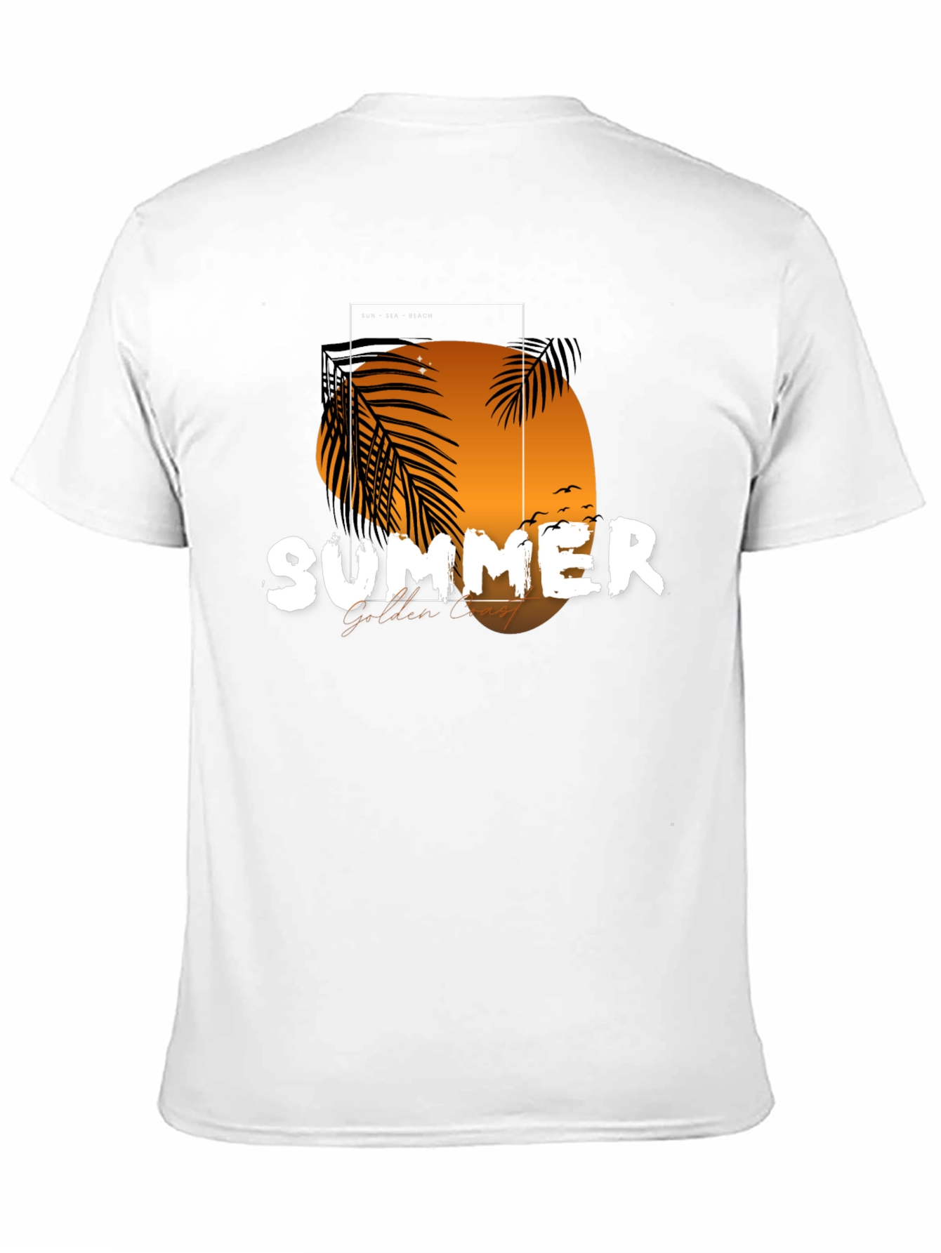 Summer Golden Coast T-Shirt - Black Graphic Tee
