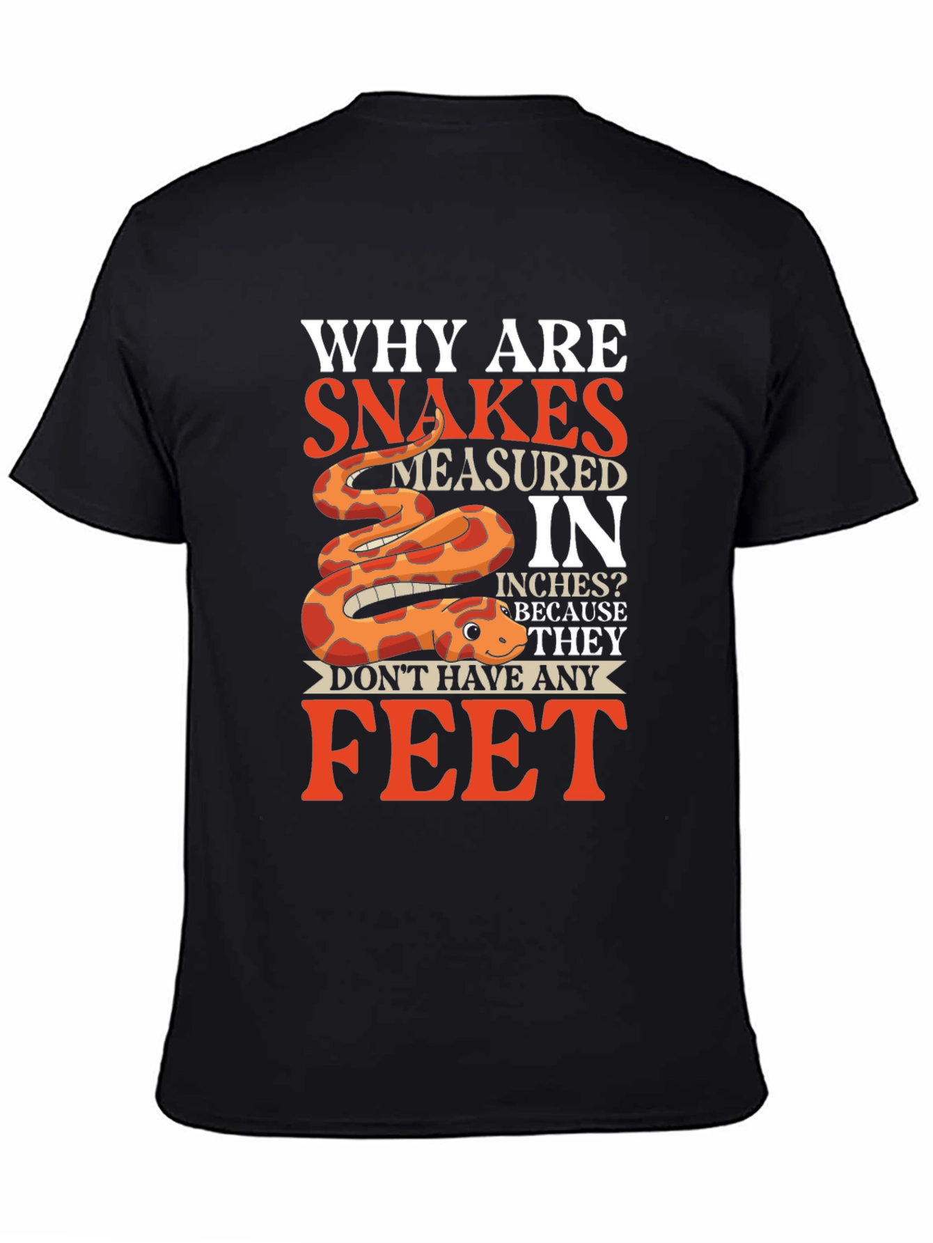 Snakes Measured in Inches Mens T-Shirt