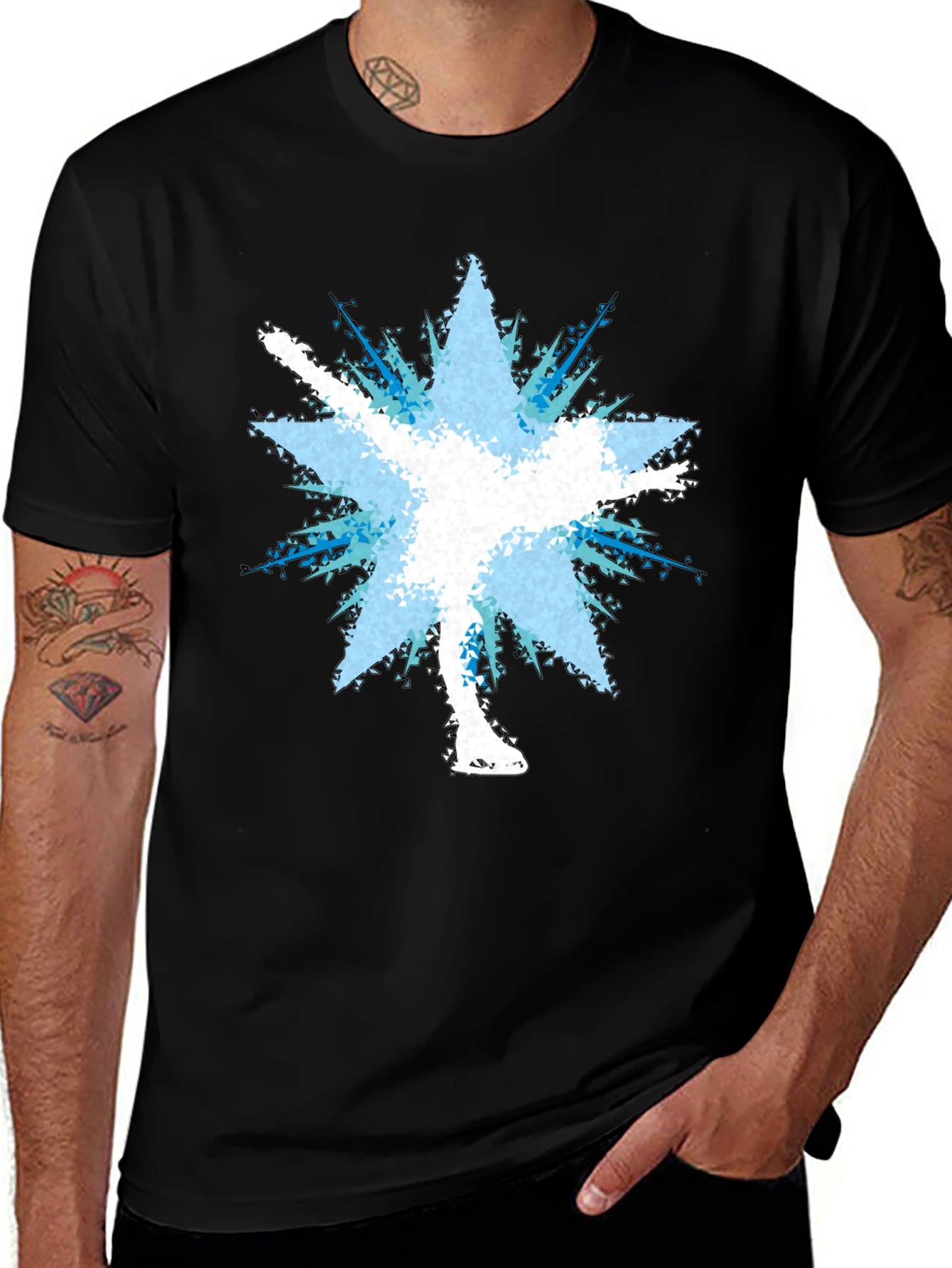 Figure Skater Burst Graphic Tee - Black
