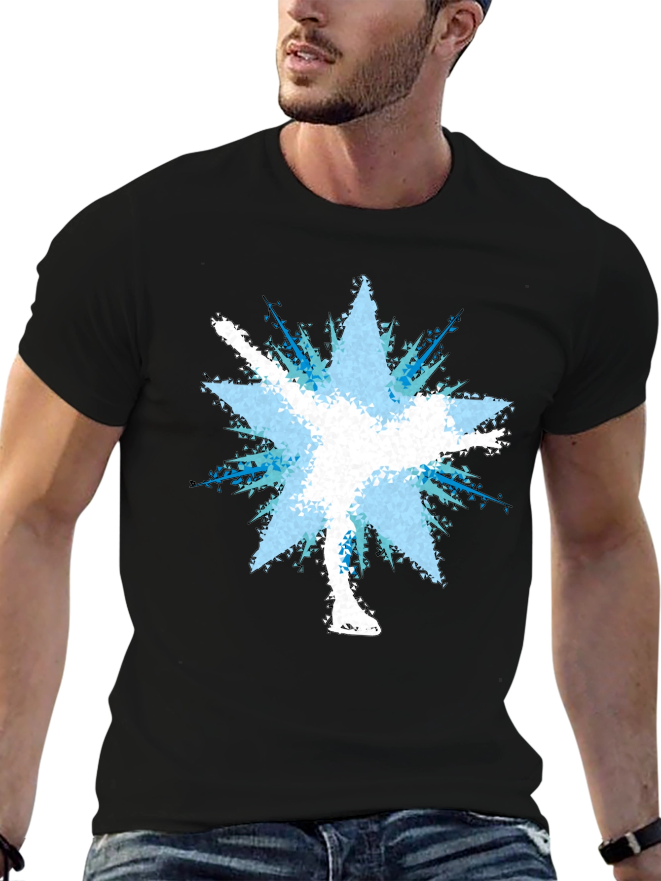 Figure Skater Burst Graphic Tee - Black