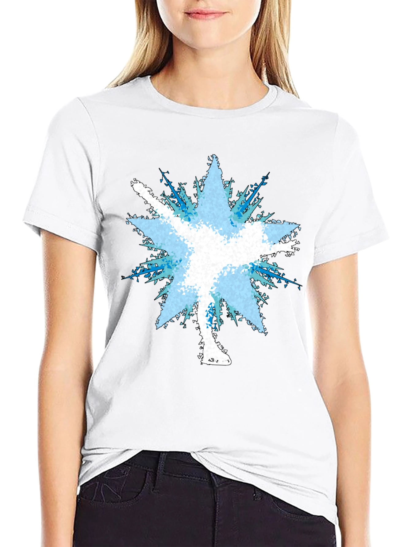 Figure Skater Burst Graphic Tee - Black