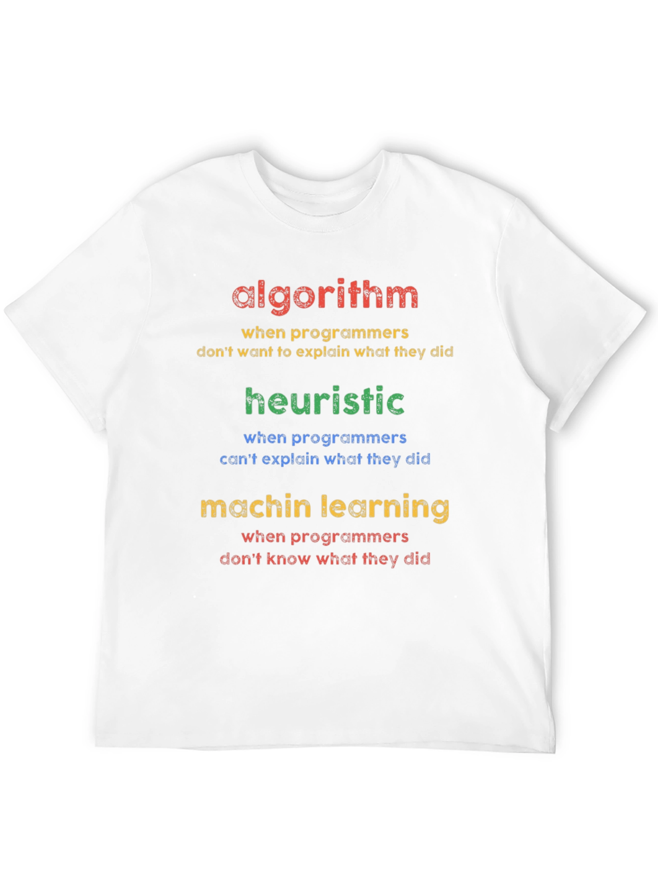 Algorithm Heuristic Machine Learning Programmer T-Shirt
