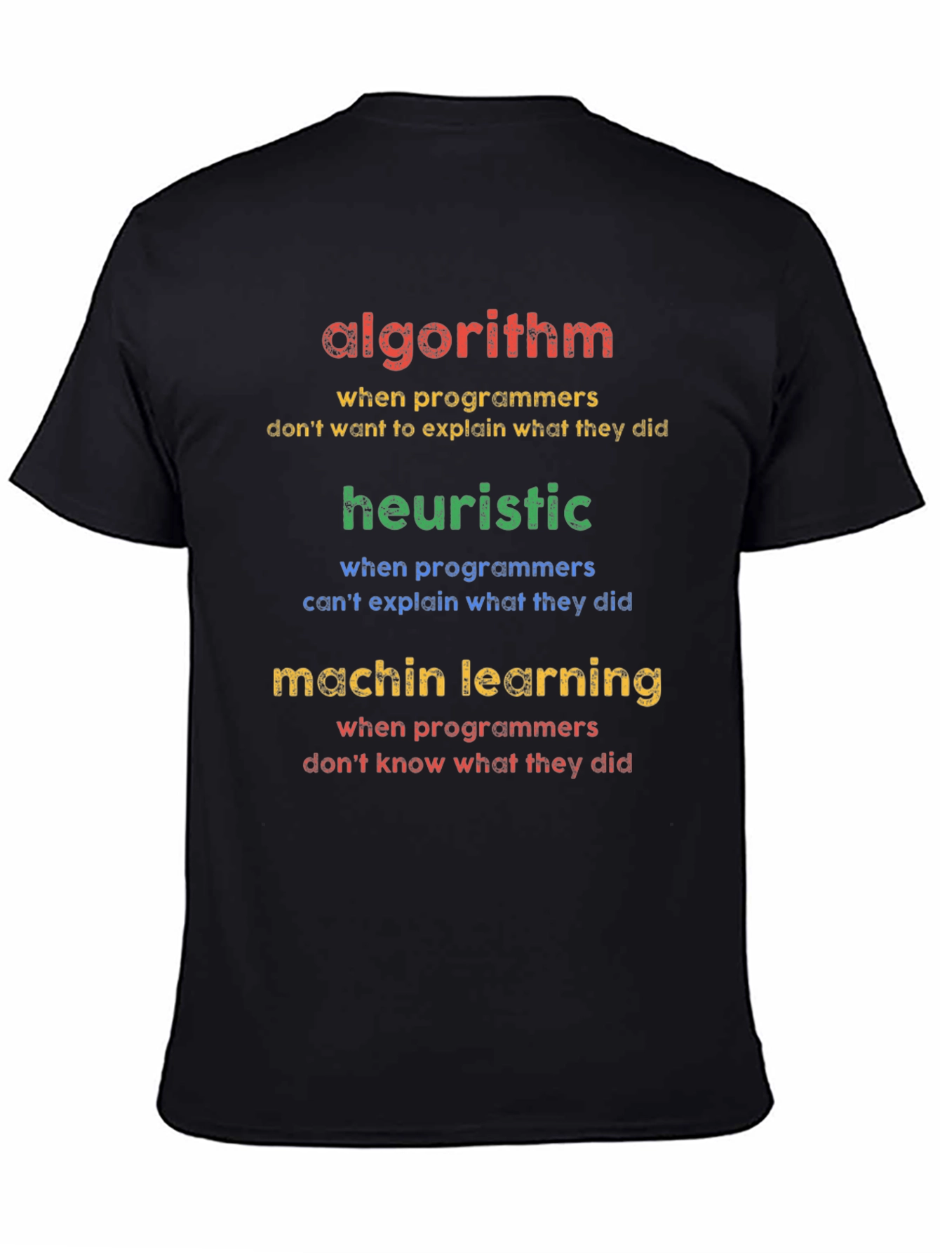 Algorithm Heuristic Machine Learning Programmer T-Shirt