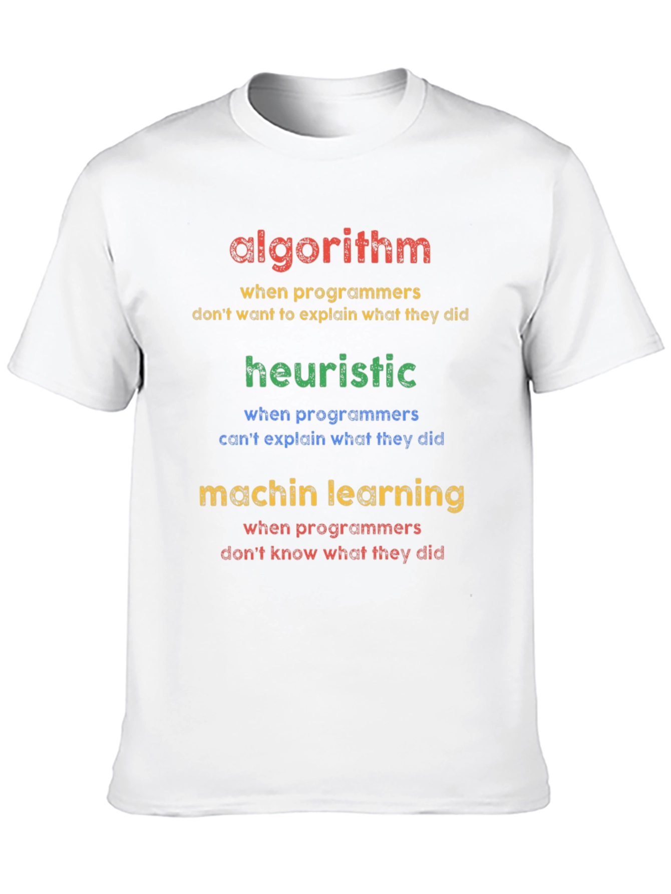 Algorithm Heuristic Machine Learning Programmer T-Shirt