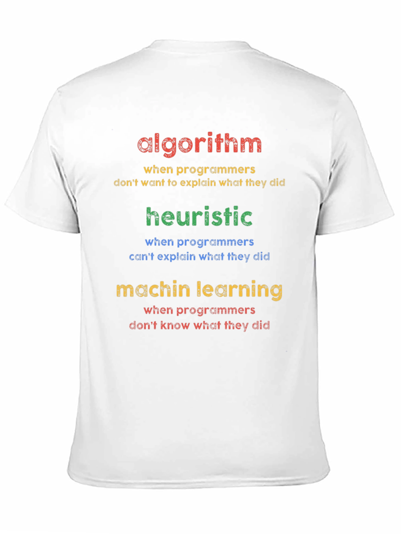 Algorithm Heuristic Machine Learning Programmer T-Shirt