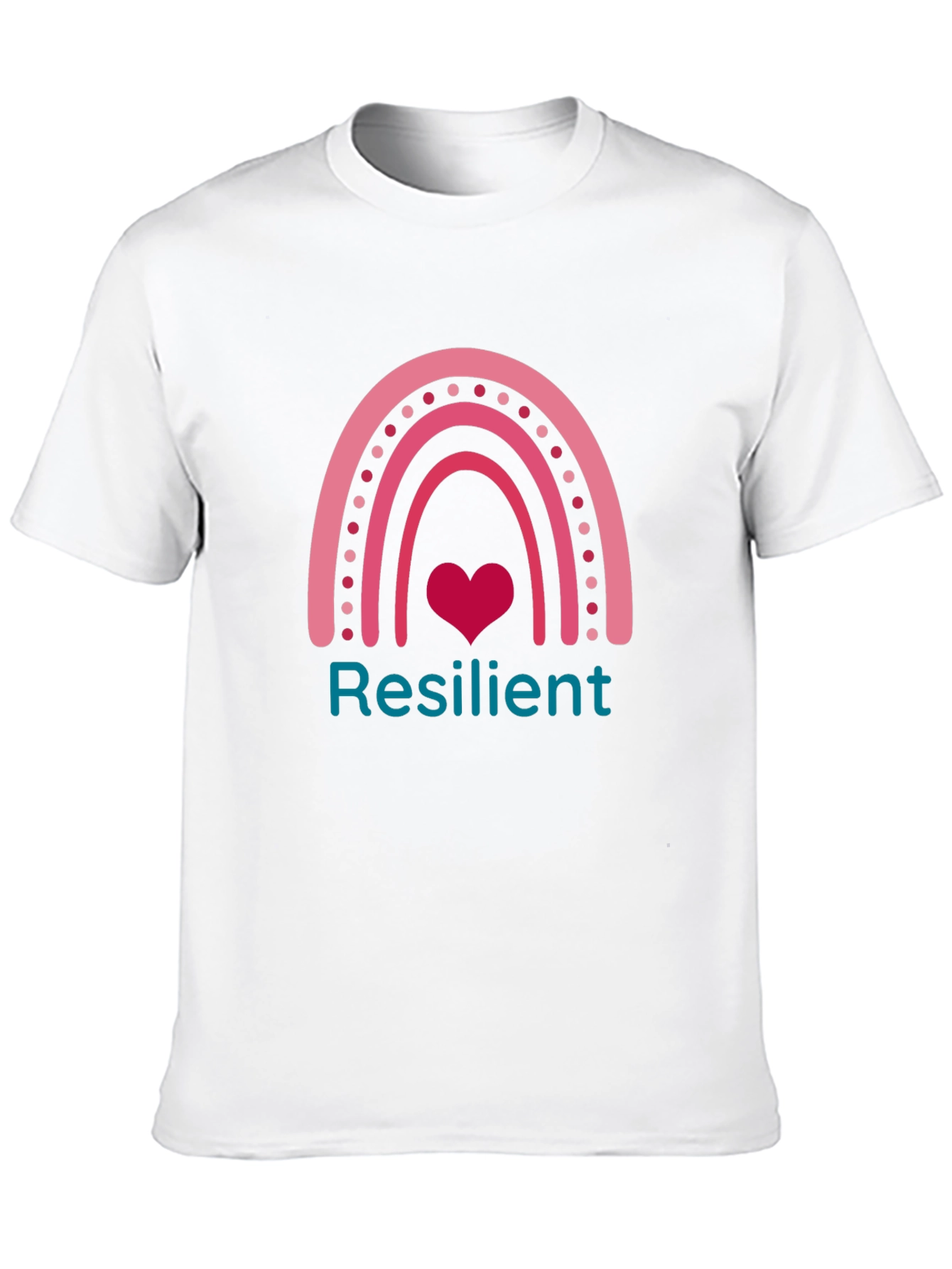 Resilient Rainbow Heart T-Shirt - Positive Vibes