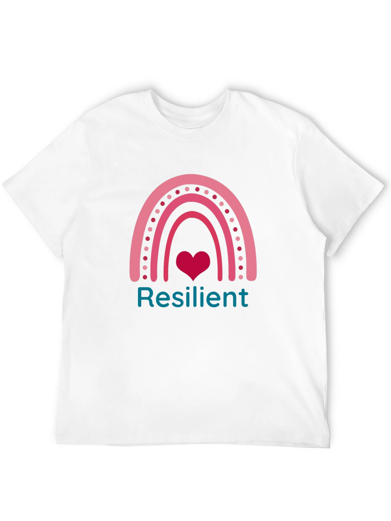 Resilient Rainbow Heart T-Shirt - Positive Vibes
