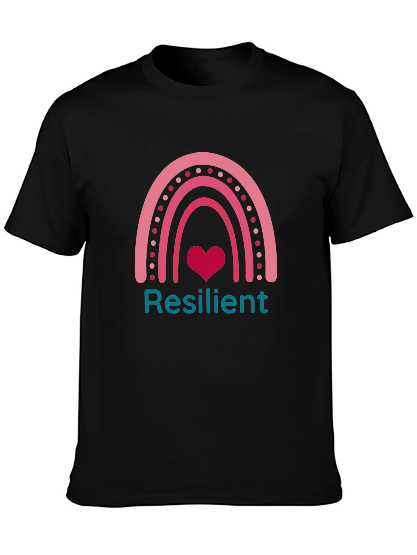 Resilient Rainbow Heart T-Shirt - Positive Vibes