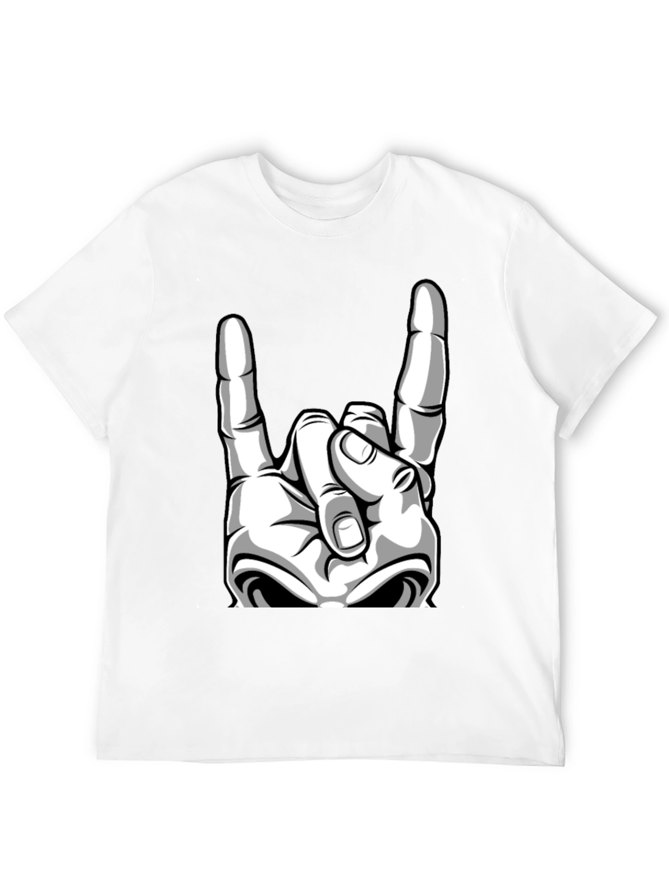 Rock On Graphic Tee - Black Cotton T-Shirt